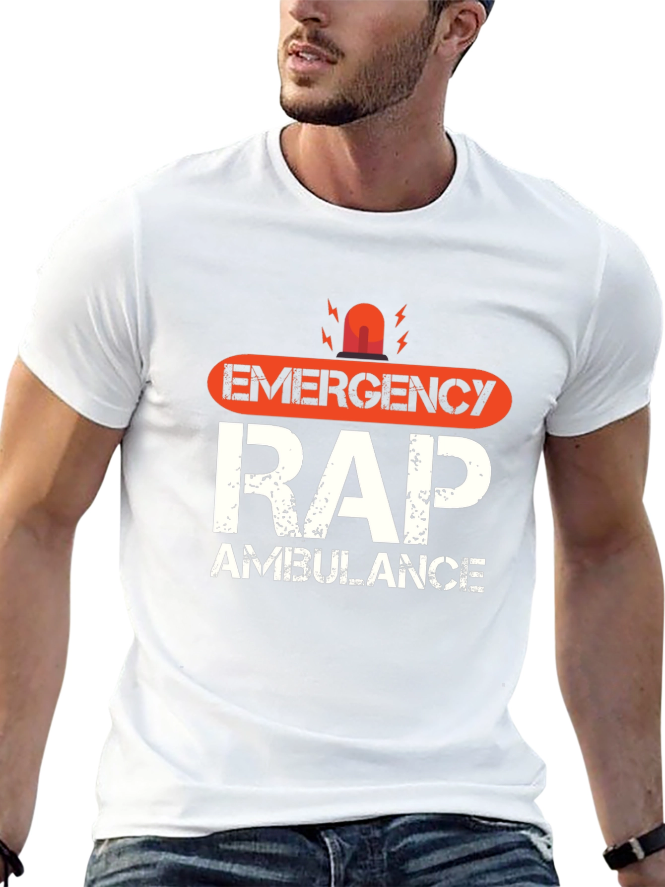 Emergency Rap Ambulance Graphic T-Shirt