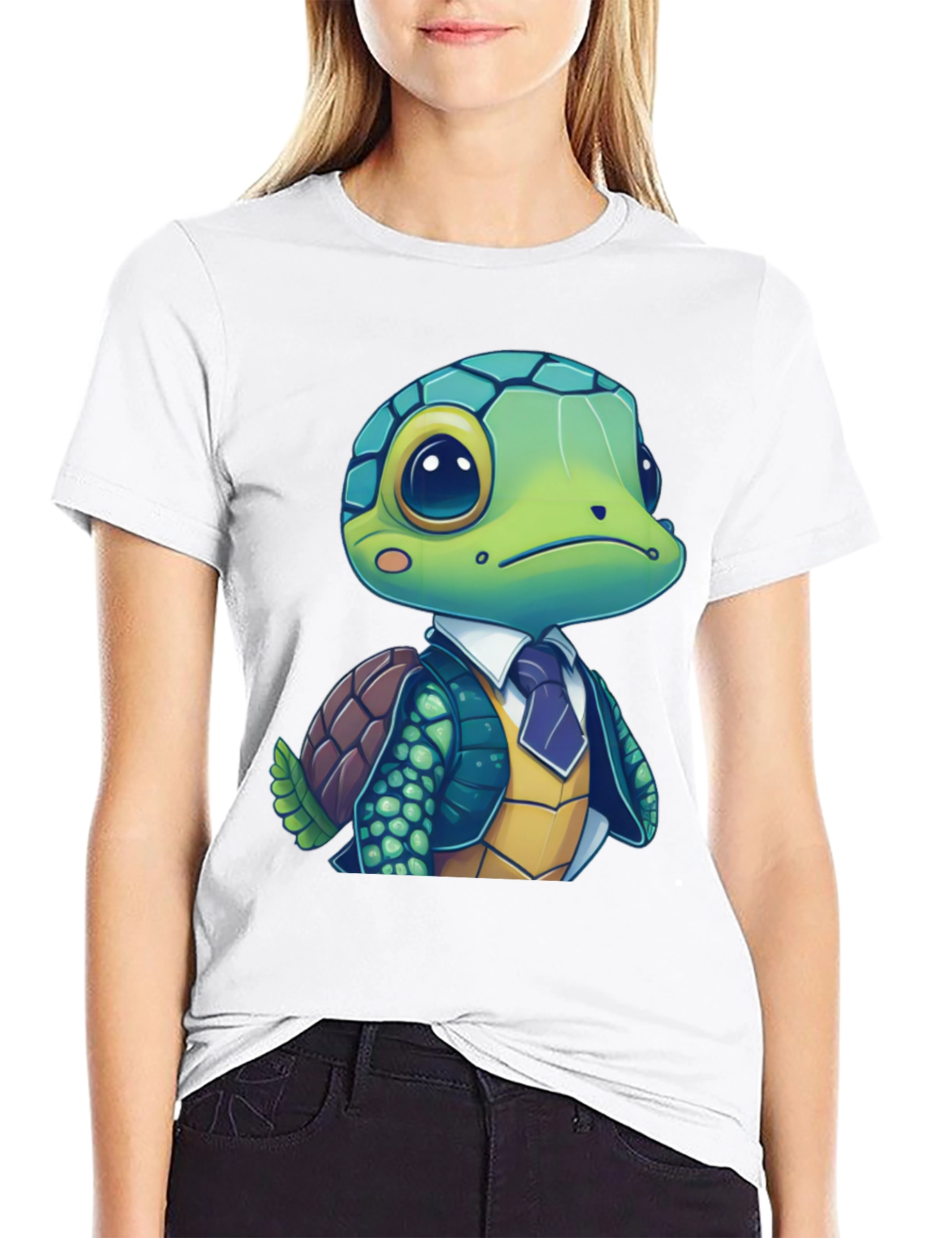 Turtle in Suit Graphic Tee - Premium Cotton Blend