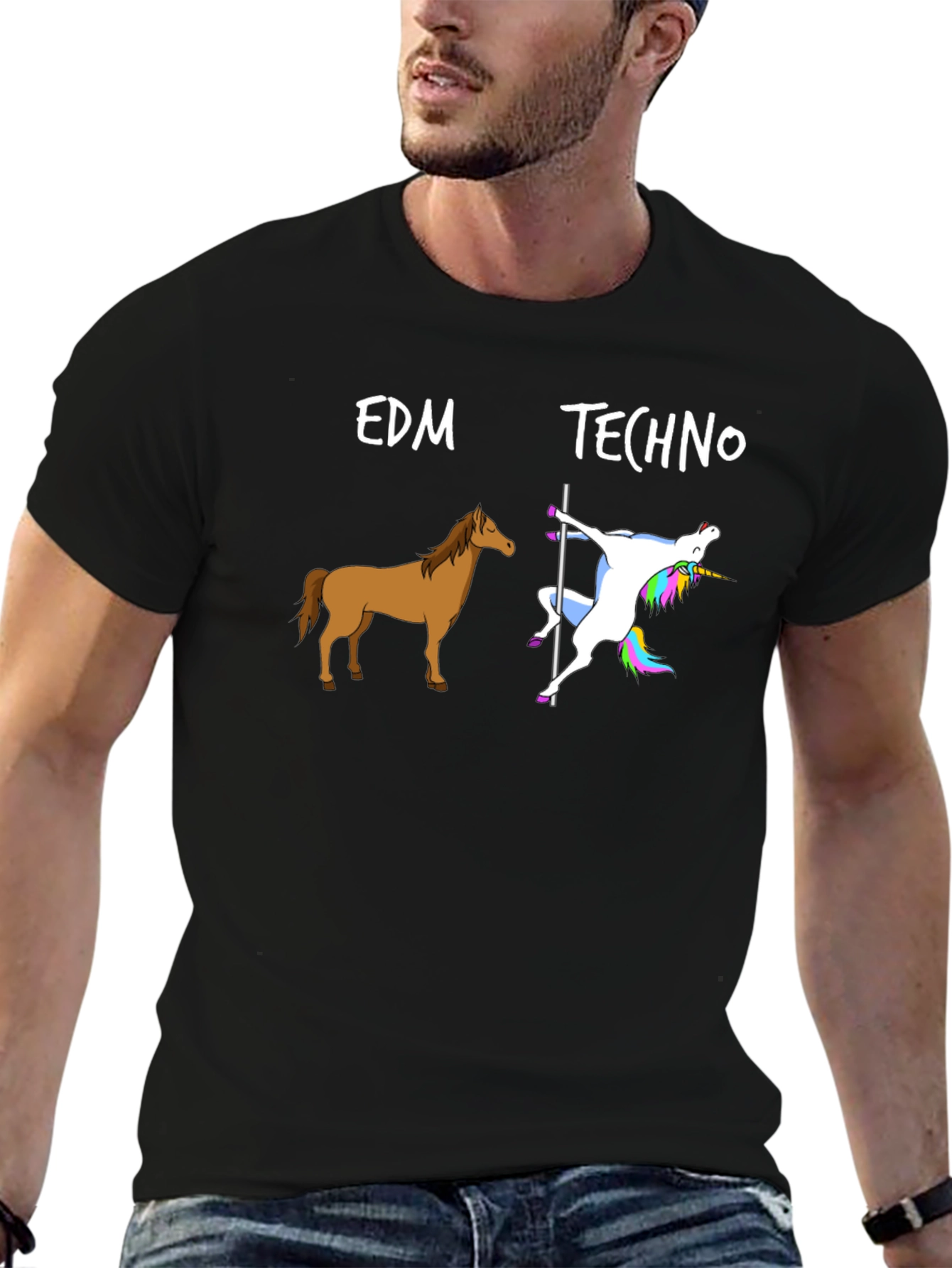 EDM Techno Horse Unicorn T-Shirt