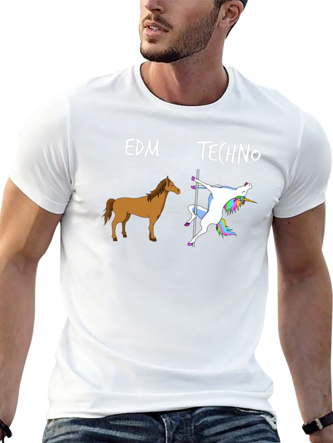 EDM Techno Horse Unicorn T-Shirt