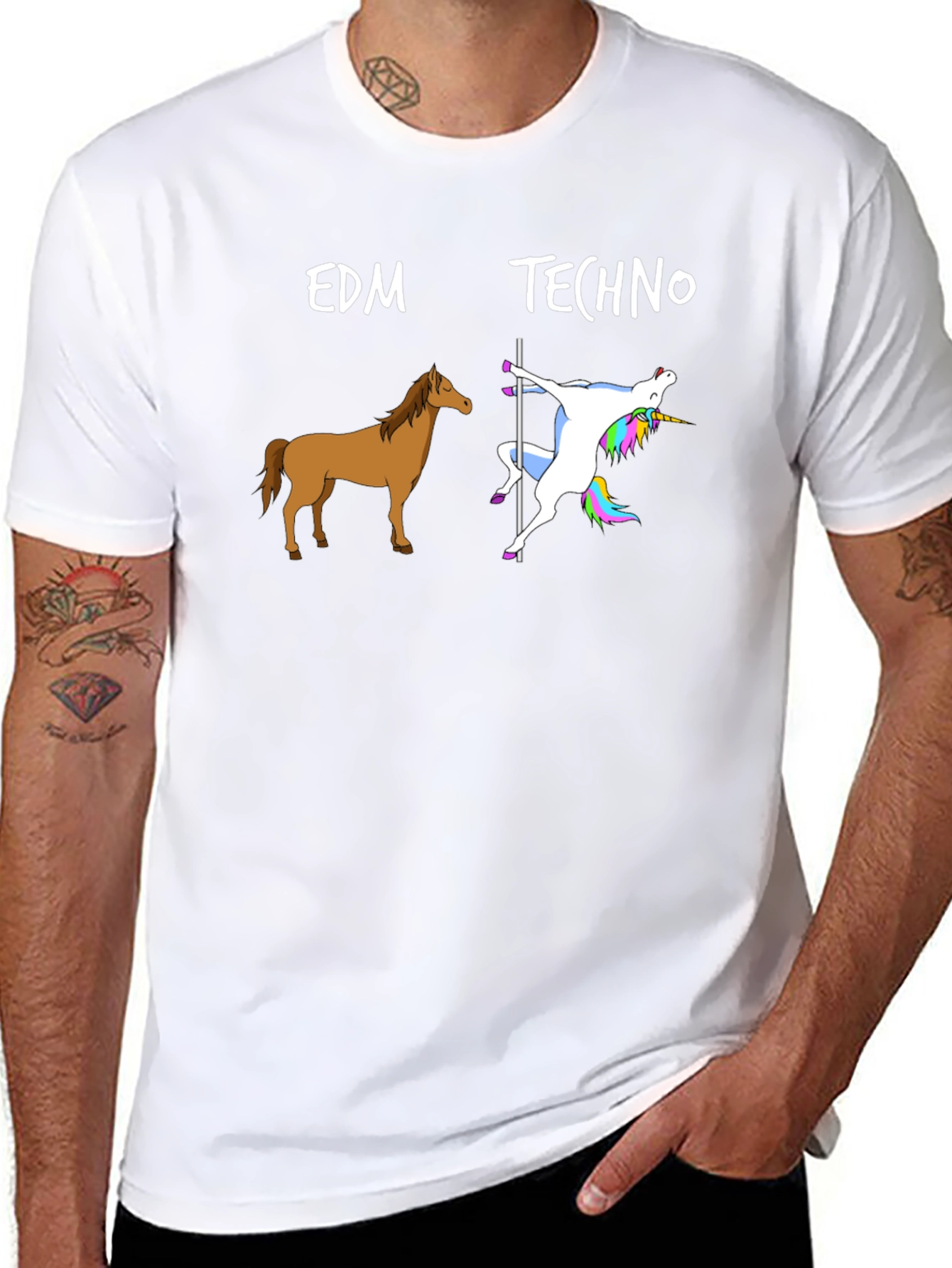 EDM Techno Horse Unicorn T-Shirt