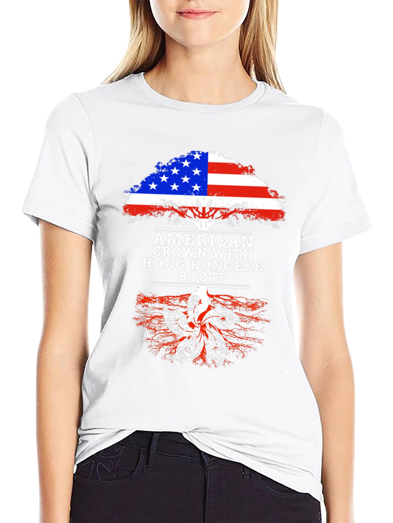 American Grown with Hong Kong Roots T-Shirt