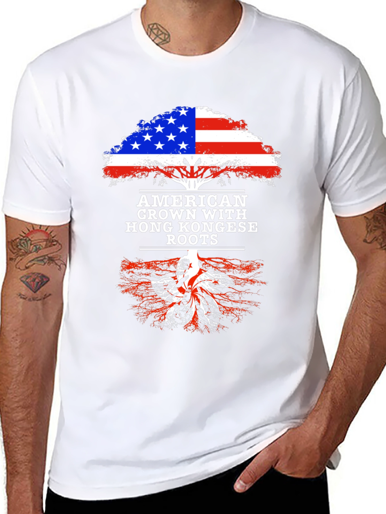 American Grown with Hong Kong Roots T-Shirt
