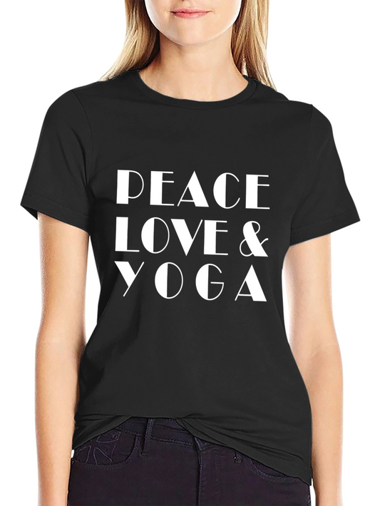 Peace Love & Yoga T-Shirt - Stylish Graphic Tee