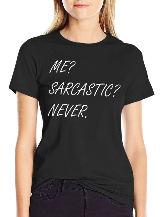 Sarcastic Never Mens Black T-Shirt