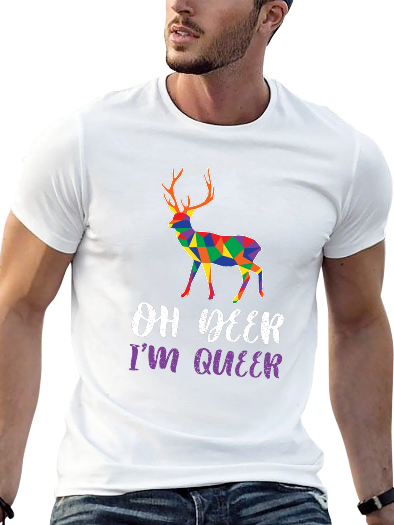 Oh Deer Im Queer Graphic T-Shirt