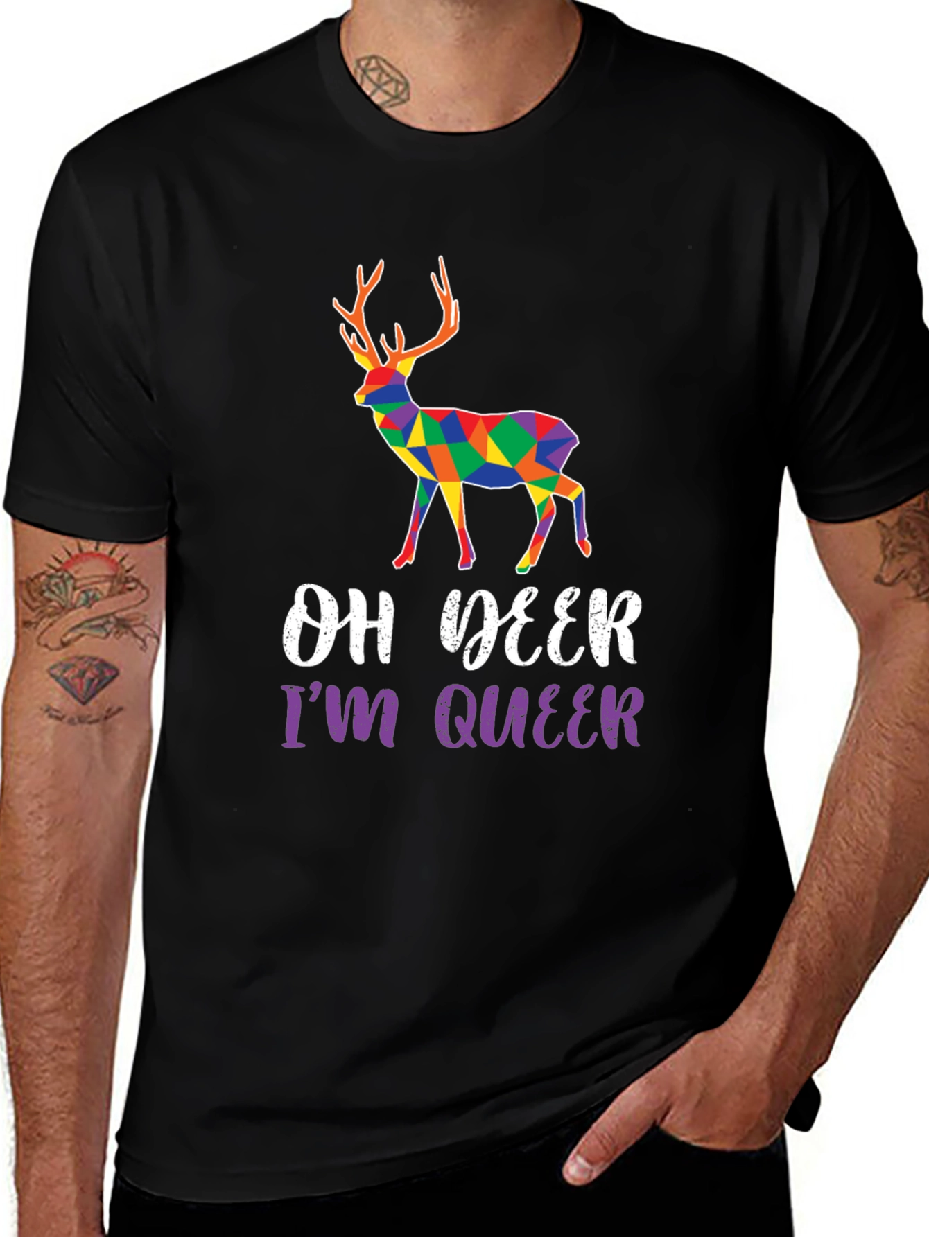 Oh Deer Im Queer Graphic T-Shirt