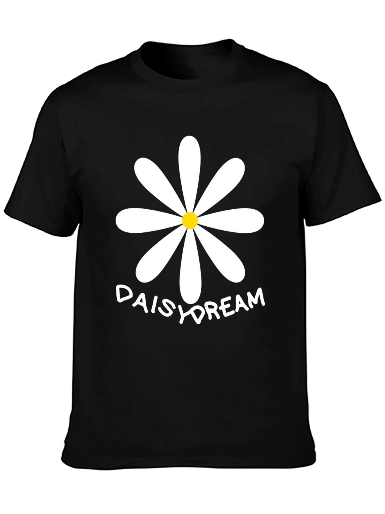 Daisy Dream T-Shirt - Black Cotton Tee