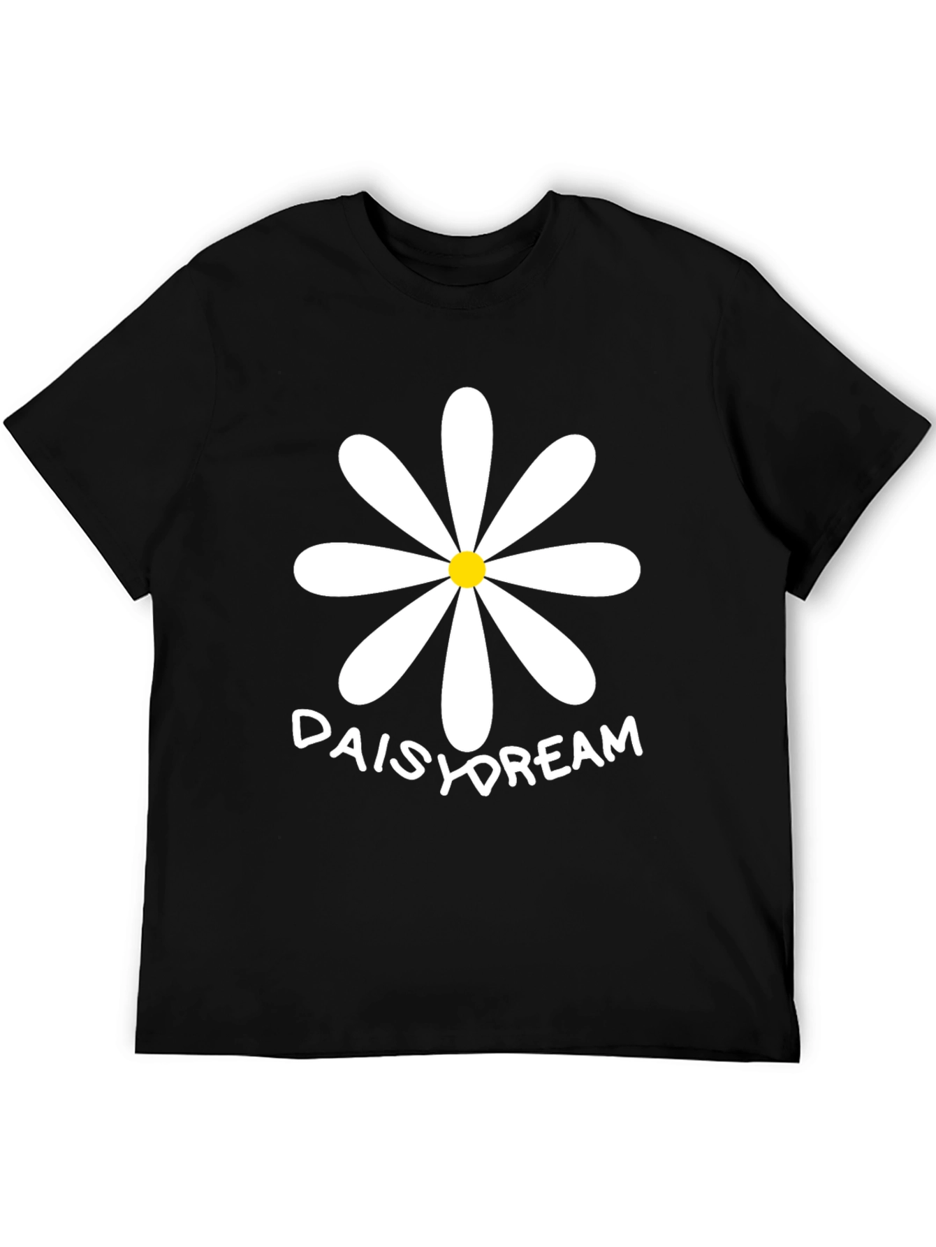 Daisy Dream T-Shirt - Black Cotton Tee