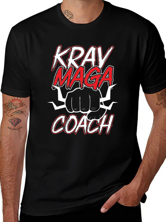 Krav Maga Coach Graphic T-Shirt - Martial Arts Training Tee