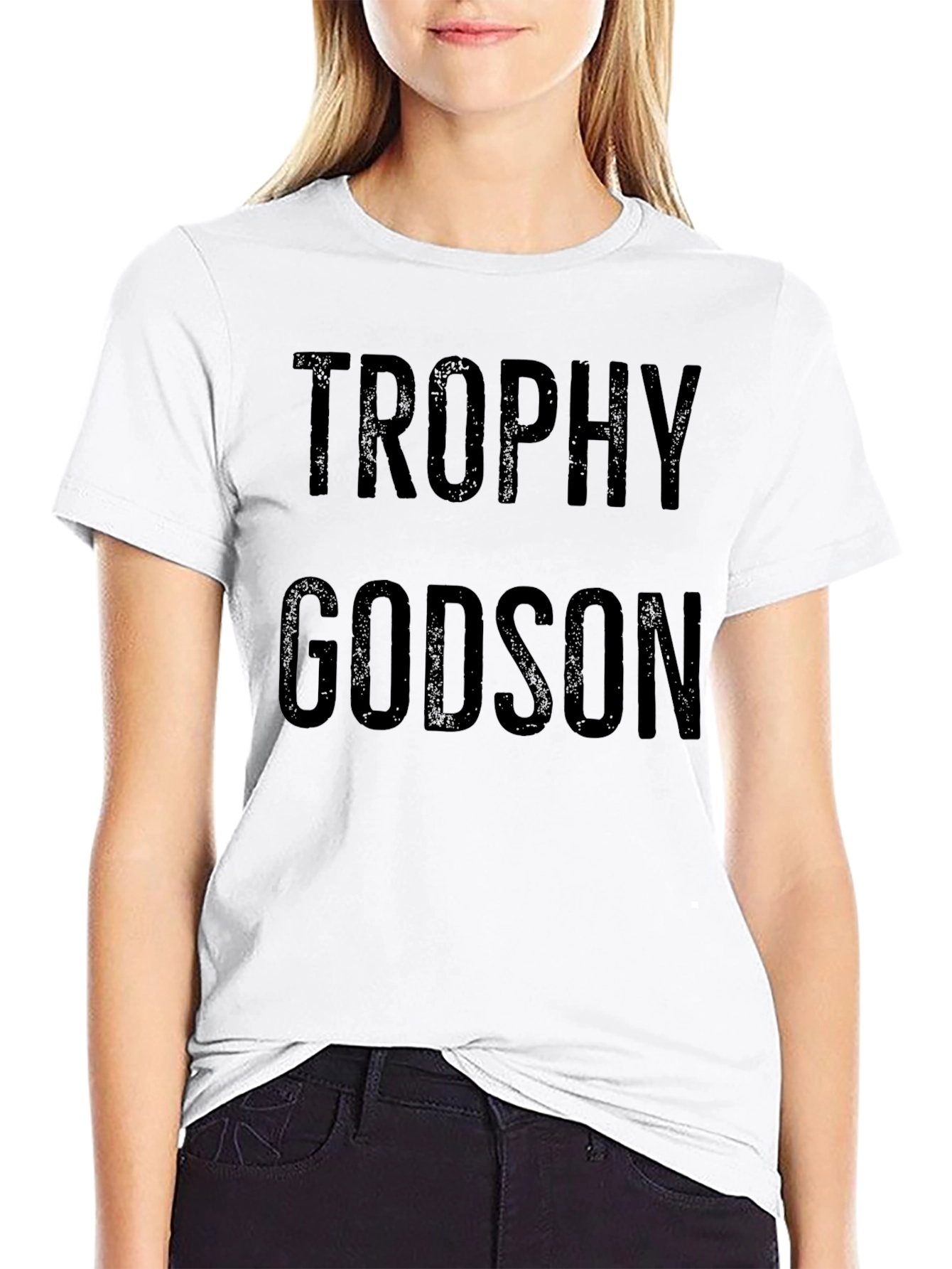 Trophy Godson Graphic Tee - Black Cotton T-Shirt