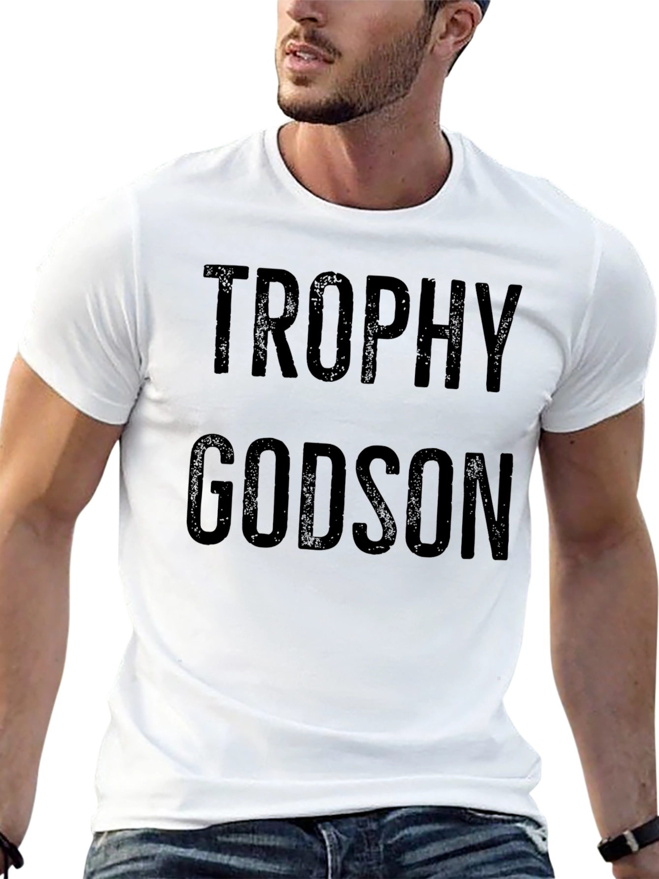 Trophy Godson Graphic Tee - Black Cotton T-Shirt