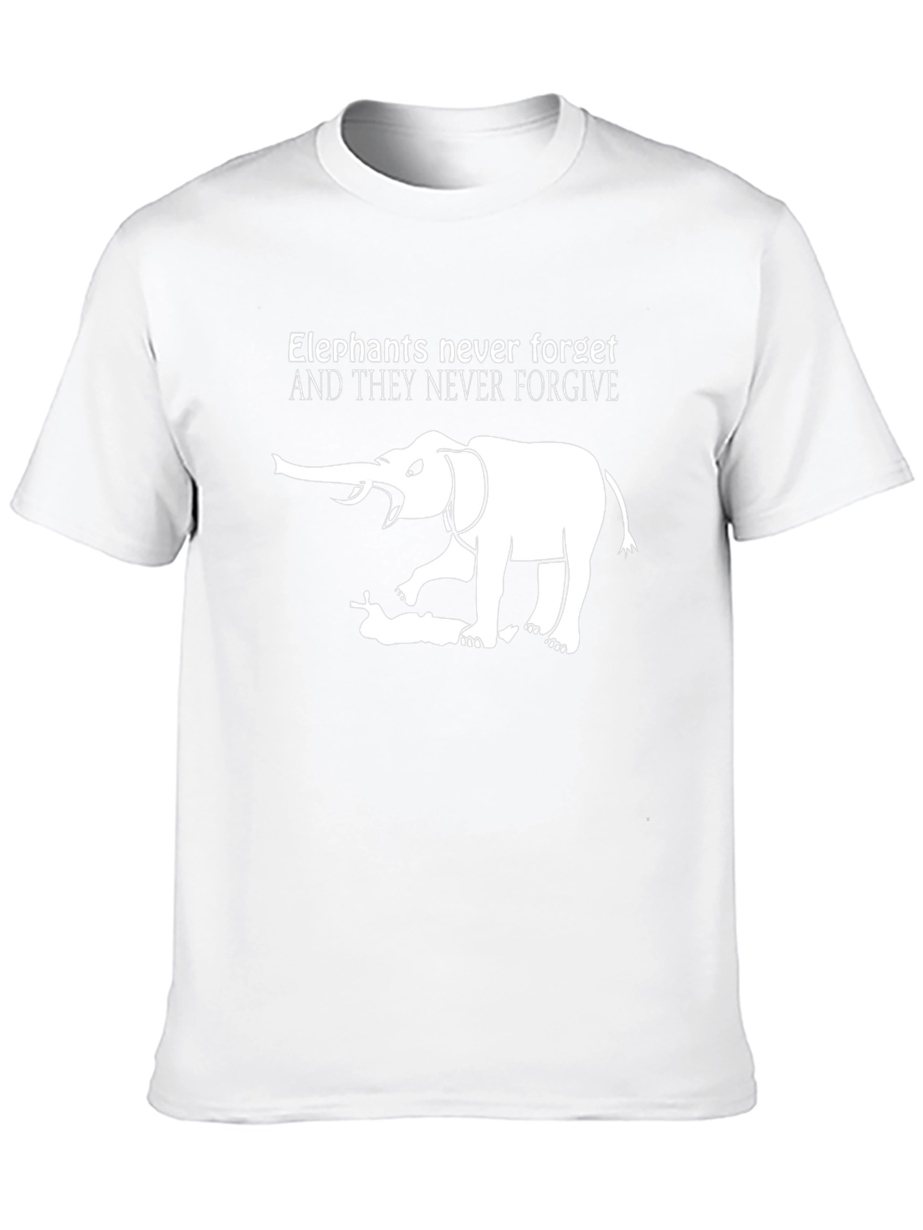 Elephant Never Forgets Black Graphic Tee