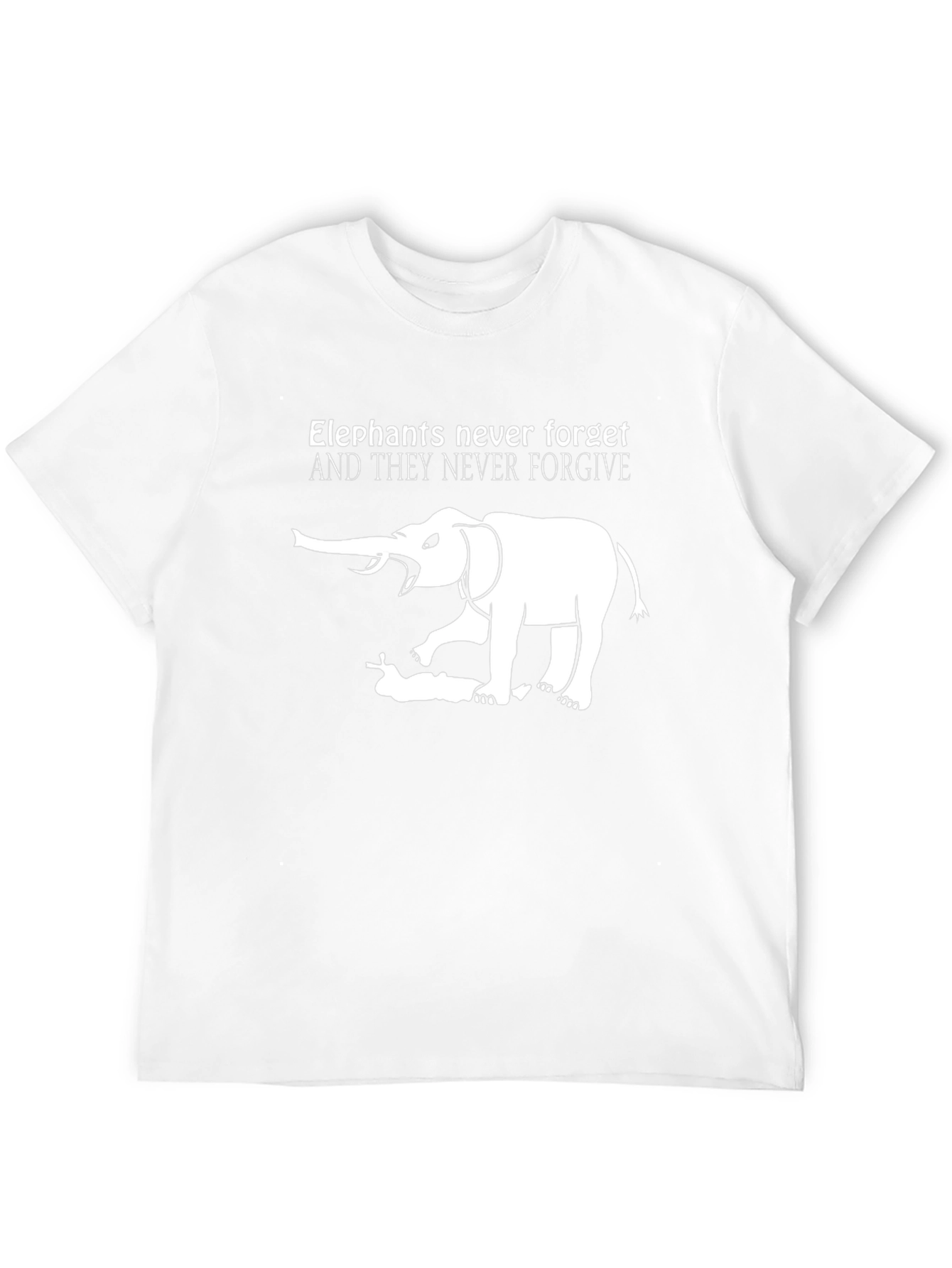 Elephant Never Forgets Black Graphic Tee
