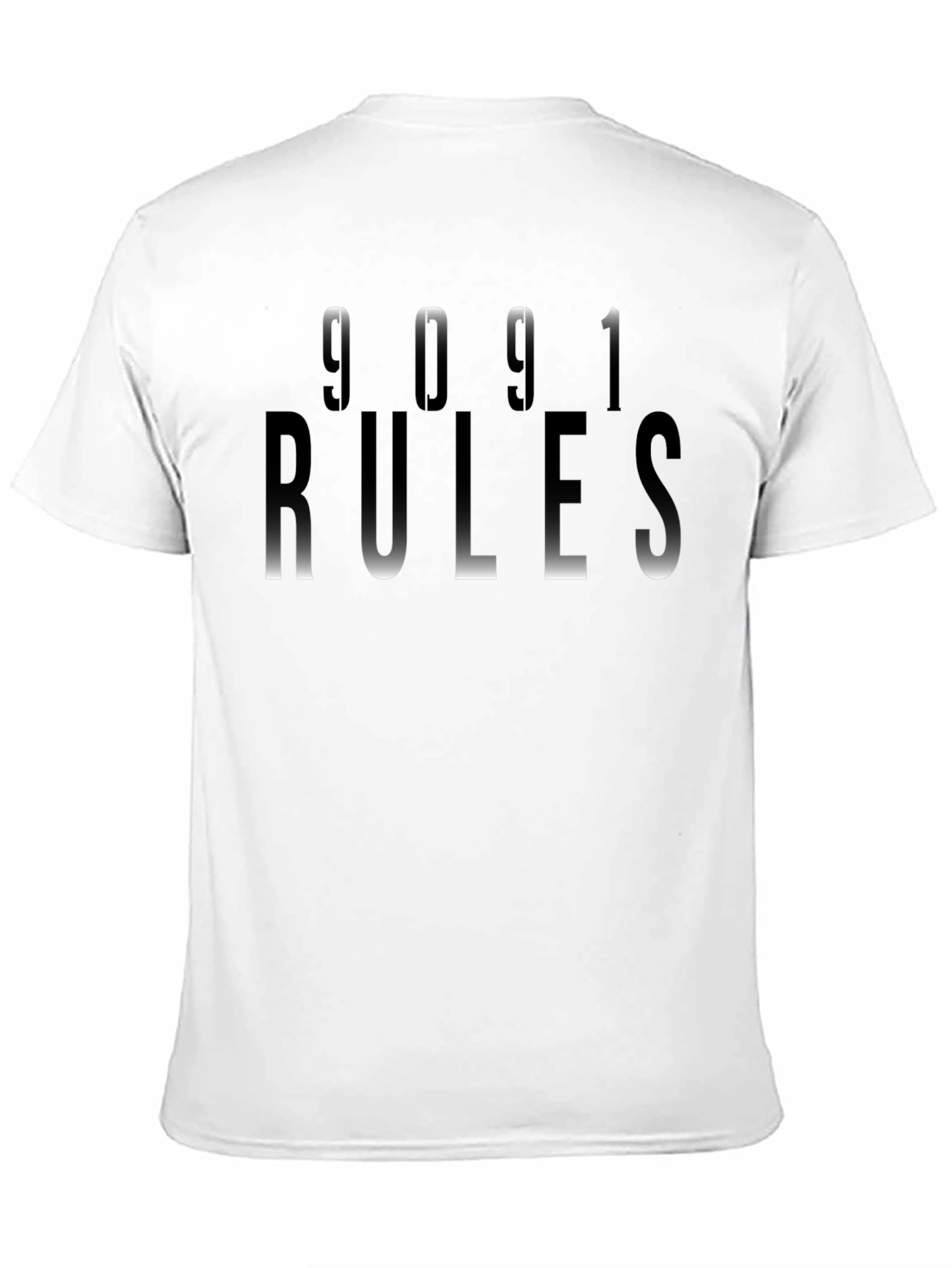 9091 Rules Mens Black Graphic T-Shirt