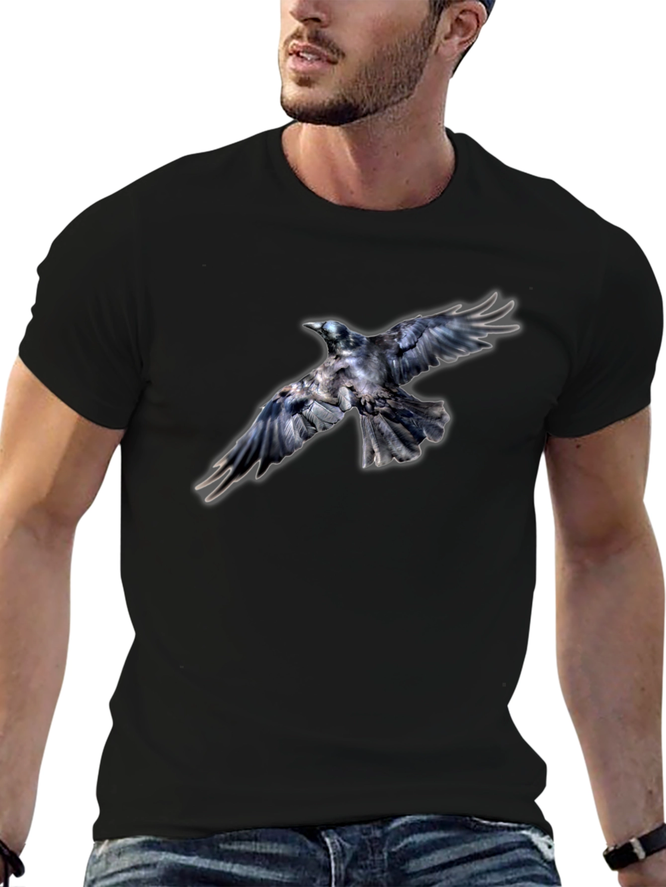 Raven Graphic Black T-Shirt
