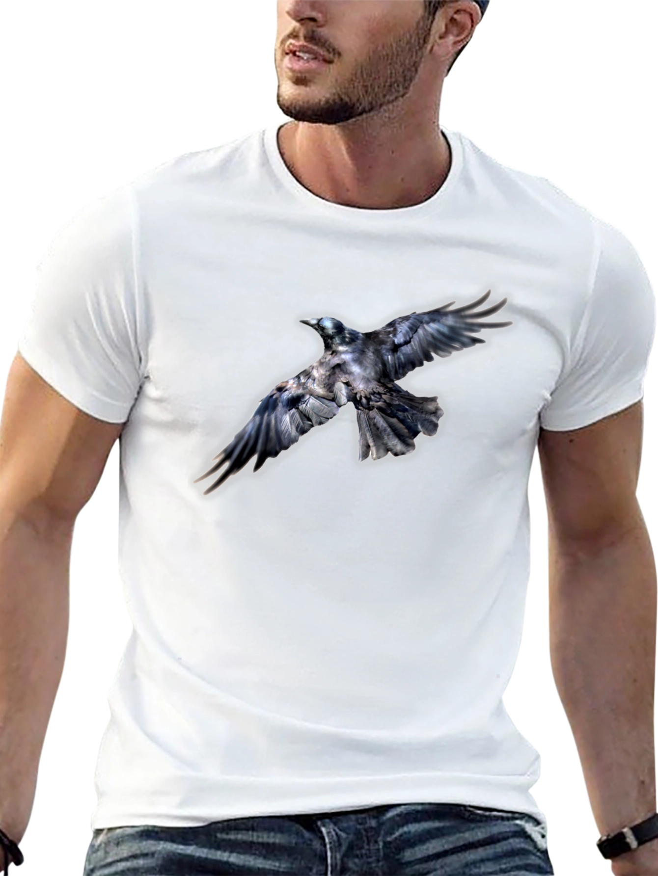 Raven Graphic Black T-Shirt