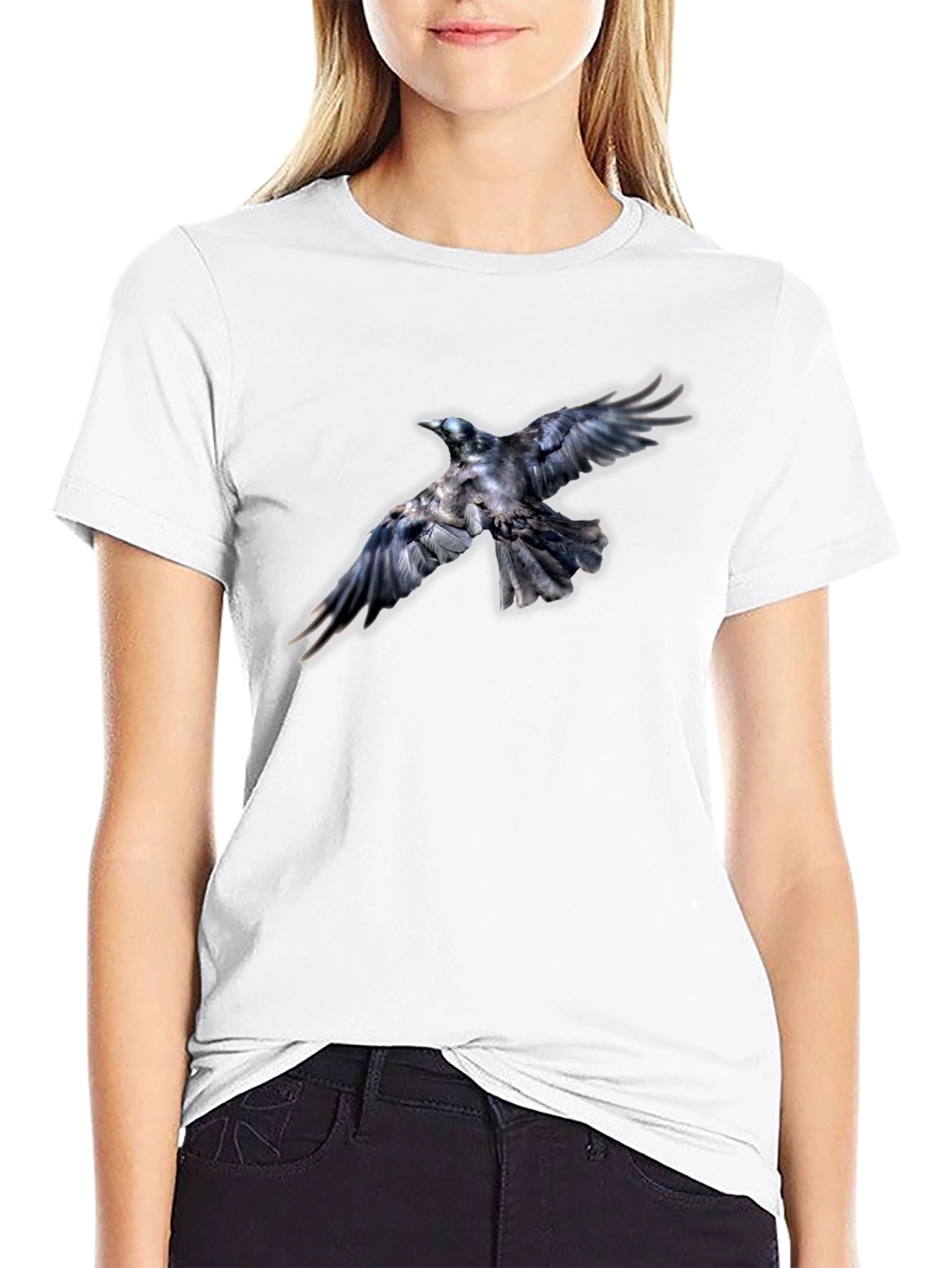 Raven Graphic Black T-Shirt
