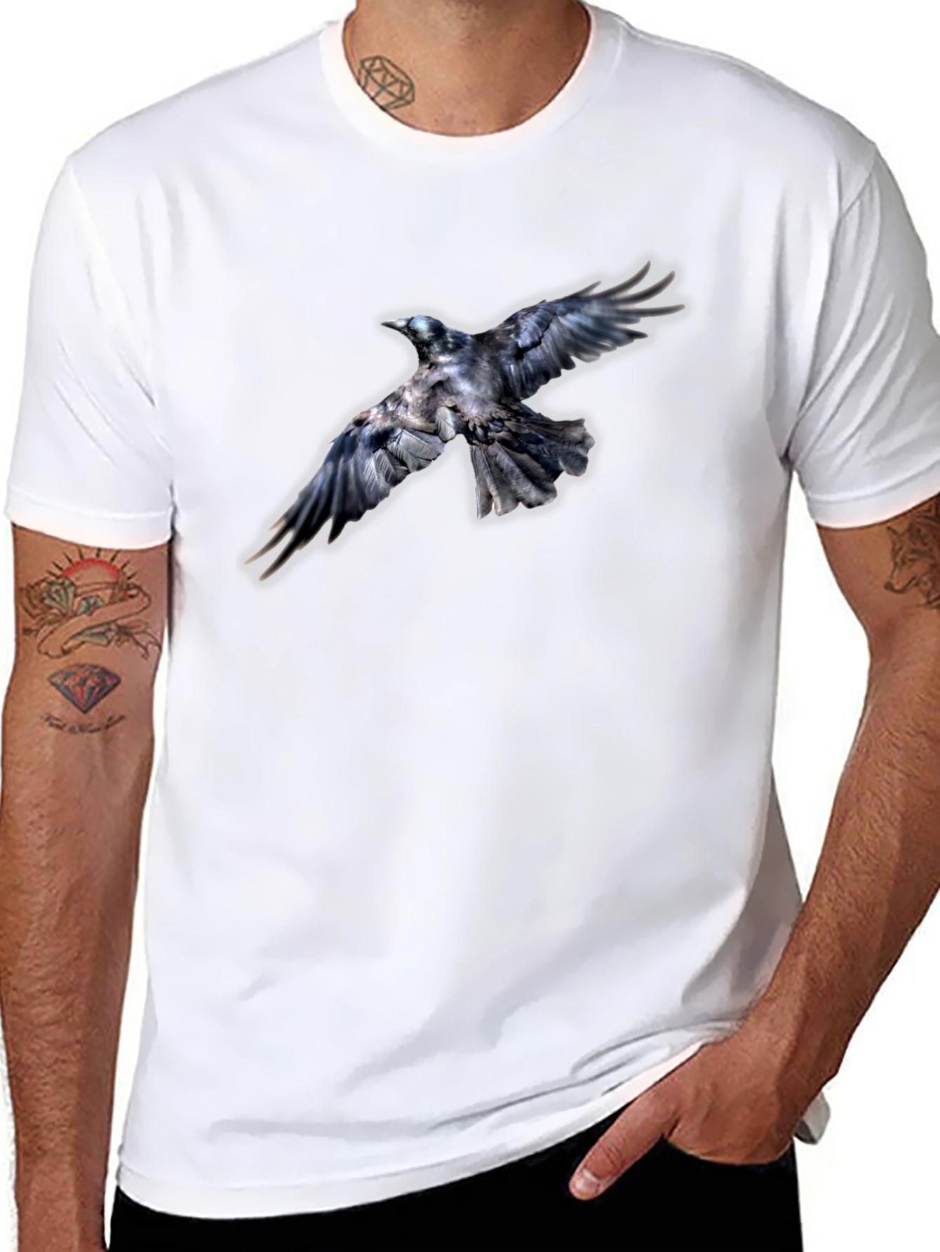 Raven Graphic Black T-Shirt