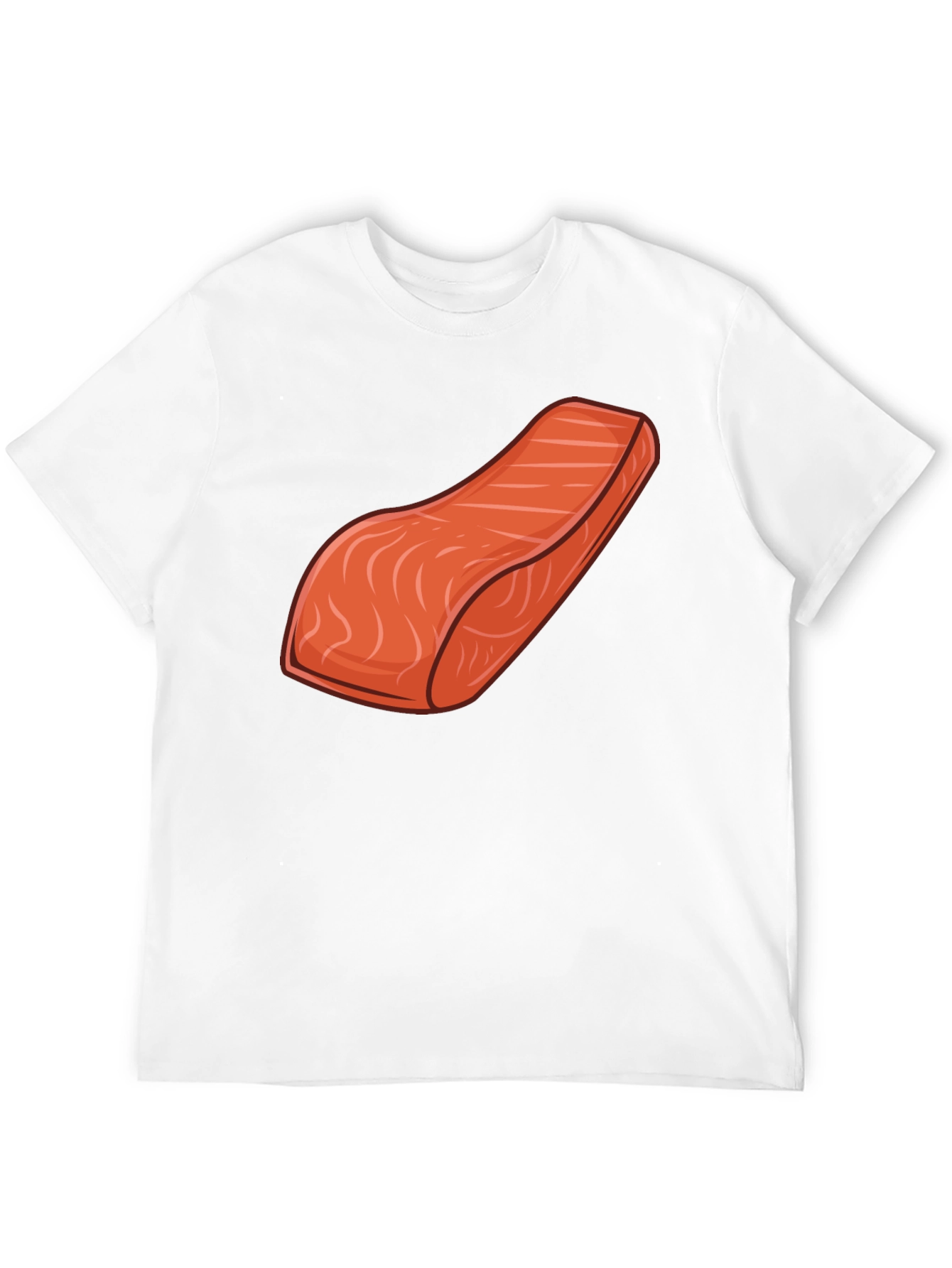 Salmon Slice Graphic Tee - Funny Food Shirt