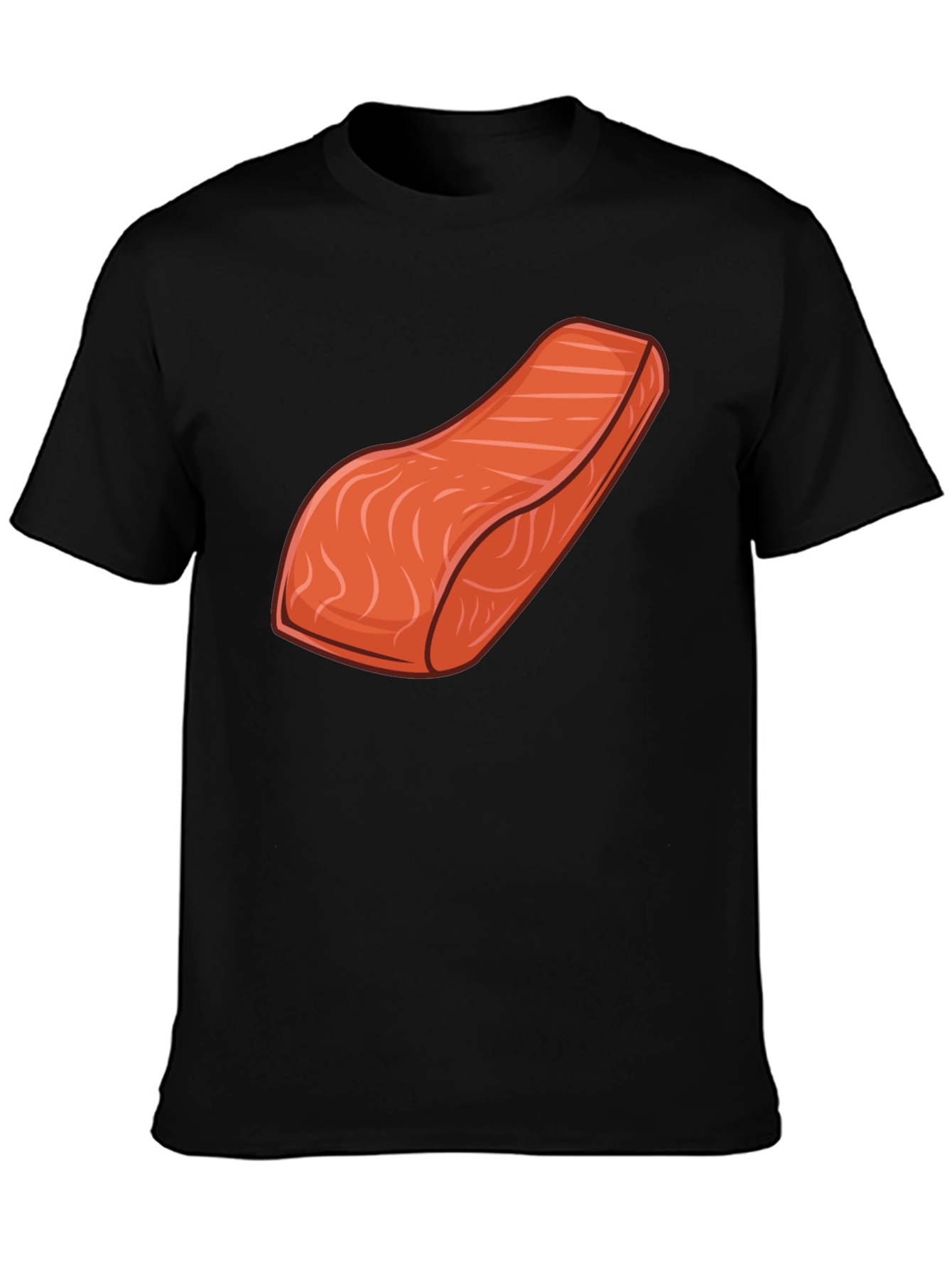 Salmon Slice Graphic Tee - Funny Food Shirt