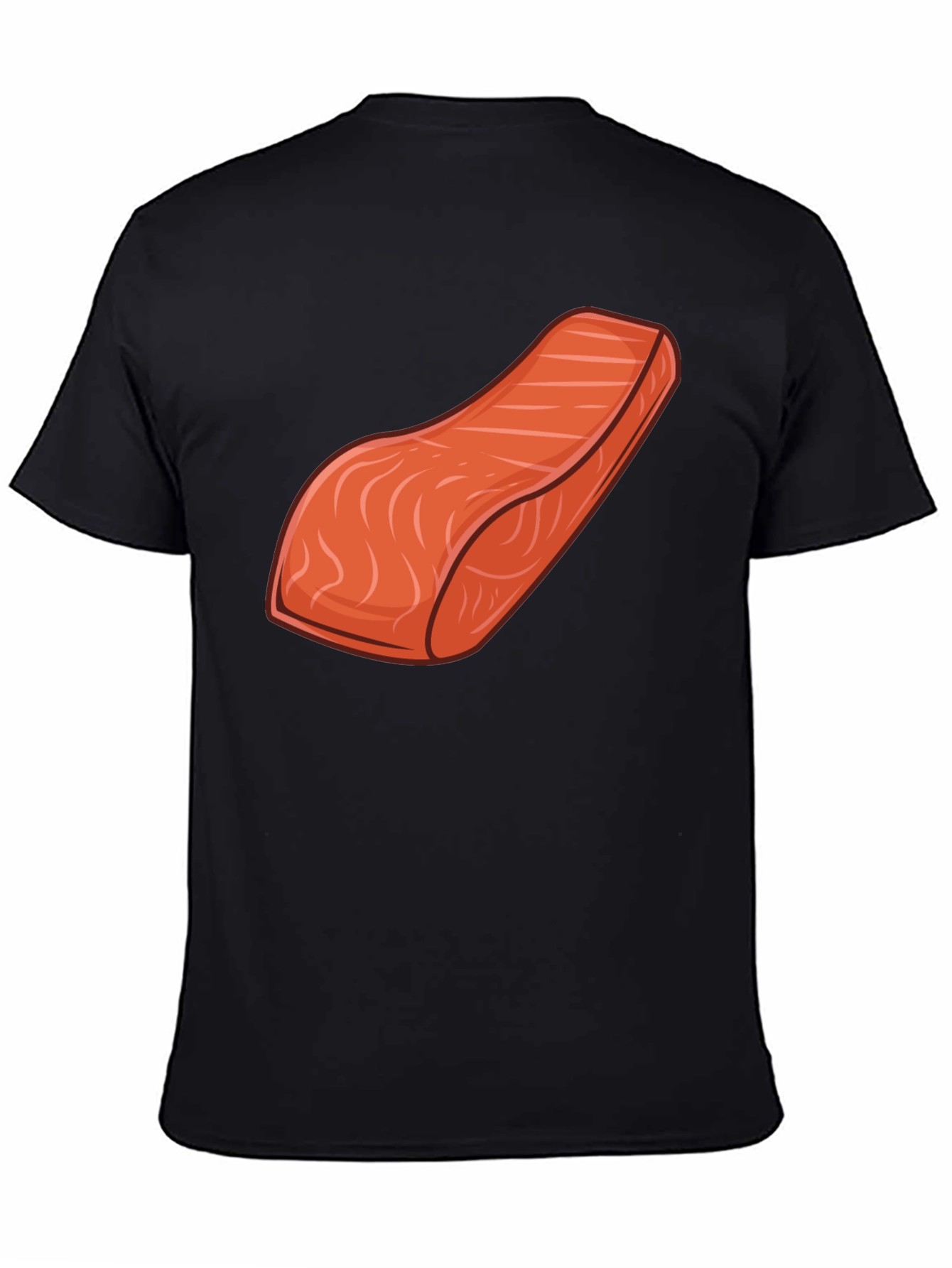 Salmon Slice Graphic Tee - Funny Food Shirt