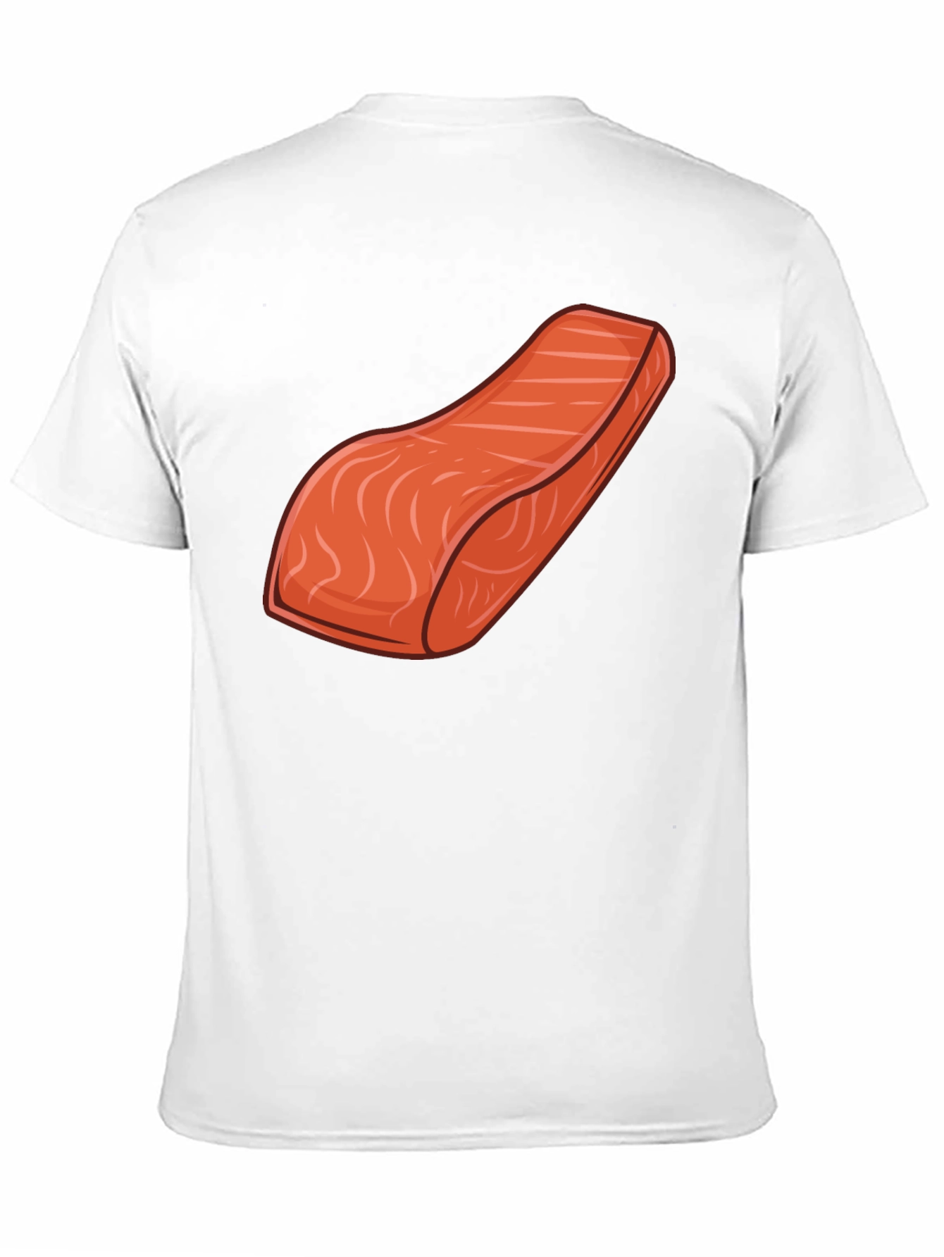 Salmon Slice Graphic Tee - Funny Food Shirt