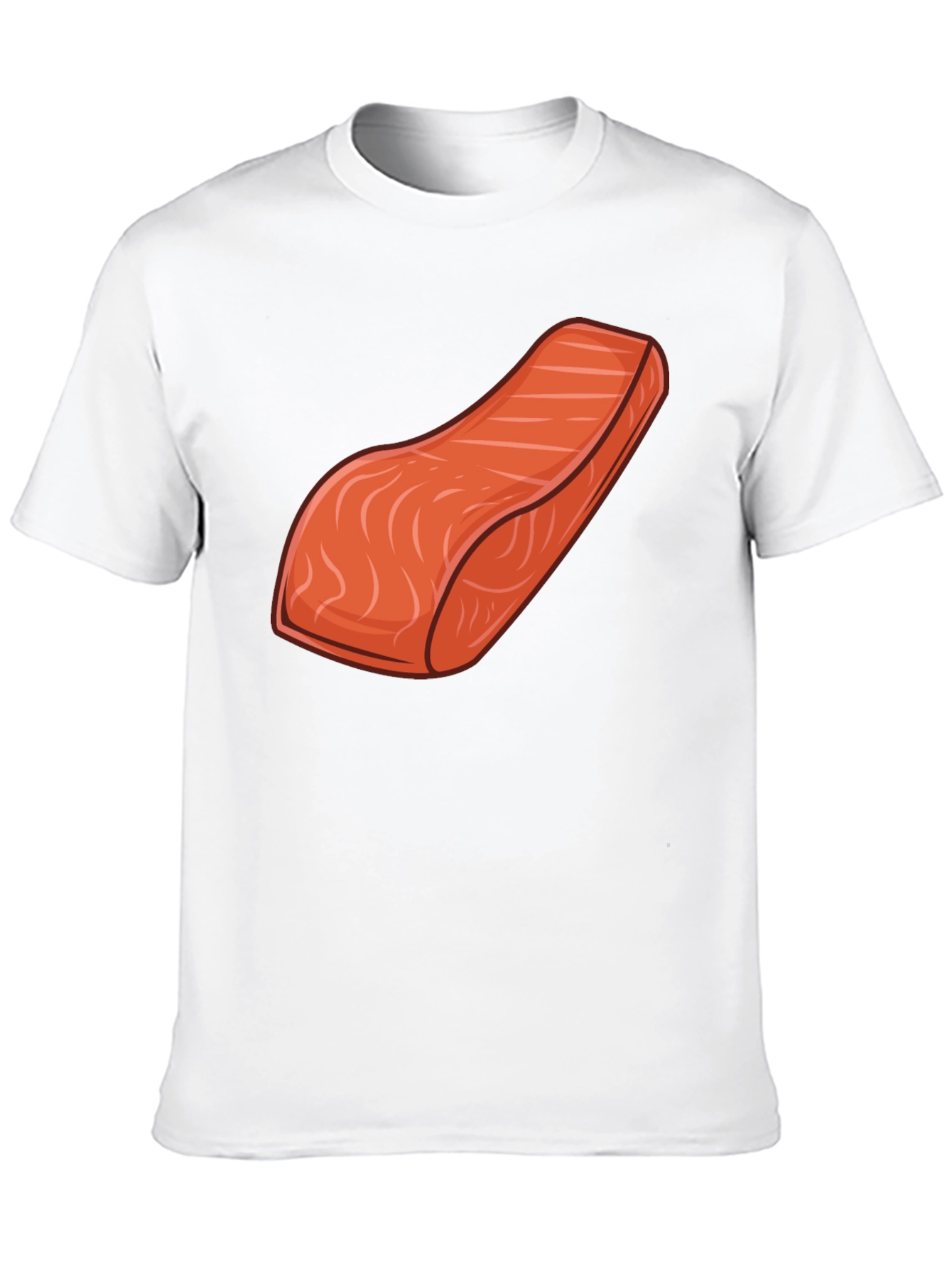 Salmon Slice Graphic Tee - Funny Food Shirt