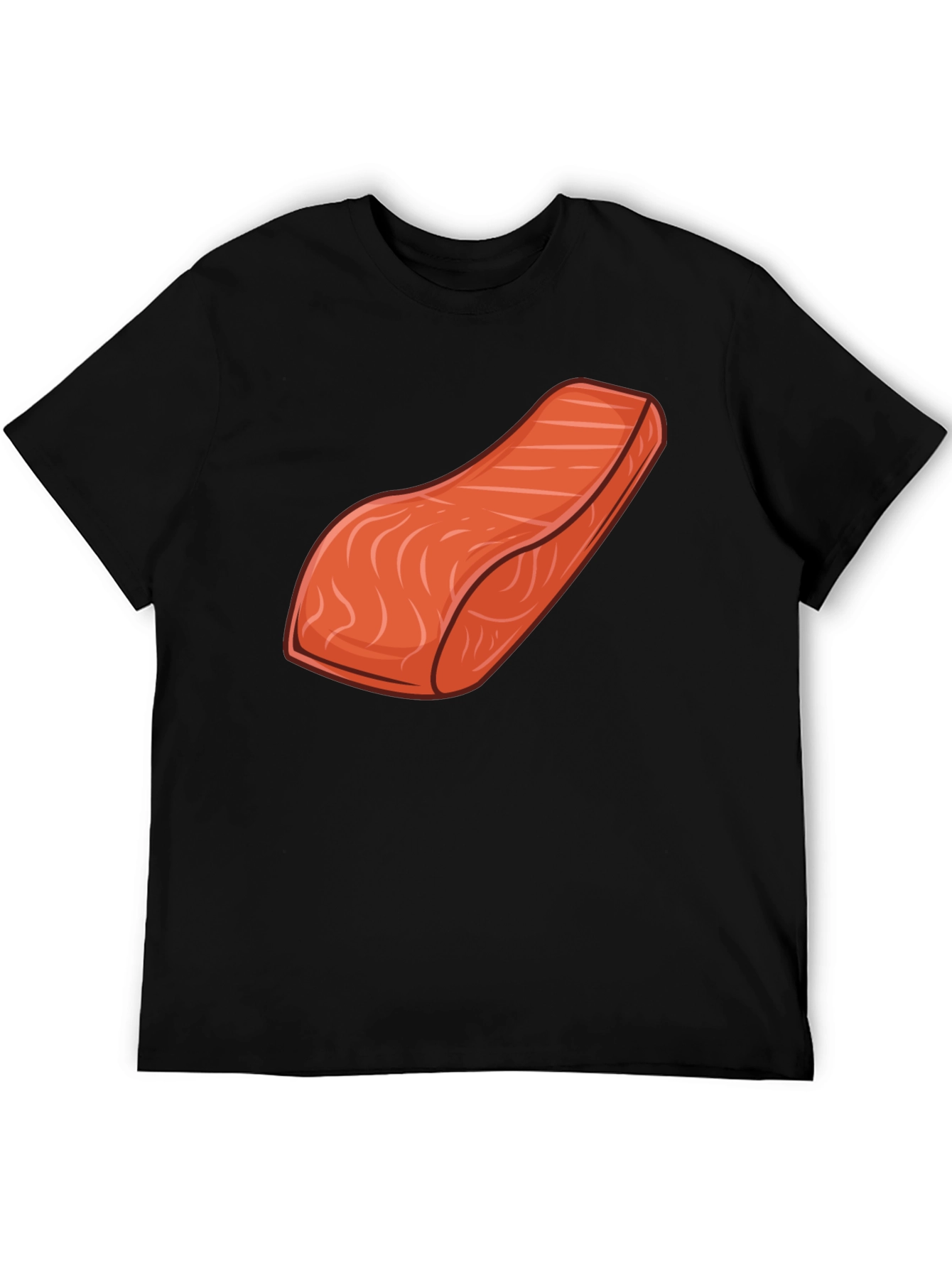 Salmon Slice Graphic Tee - Funny Food Shirt