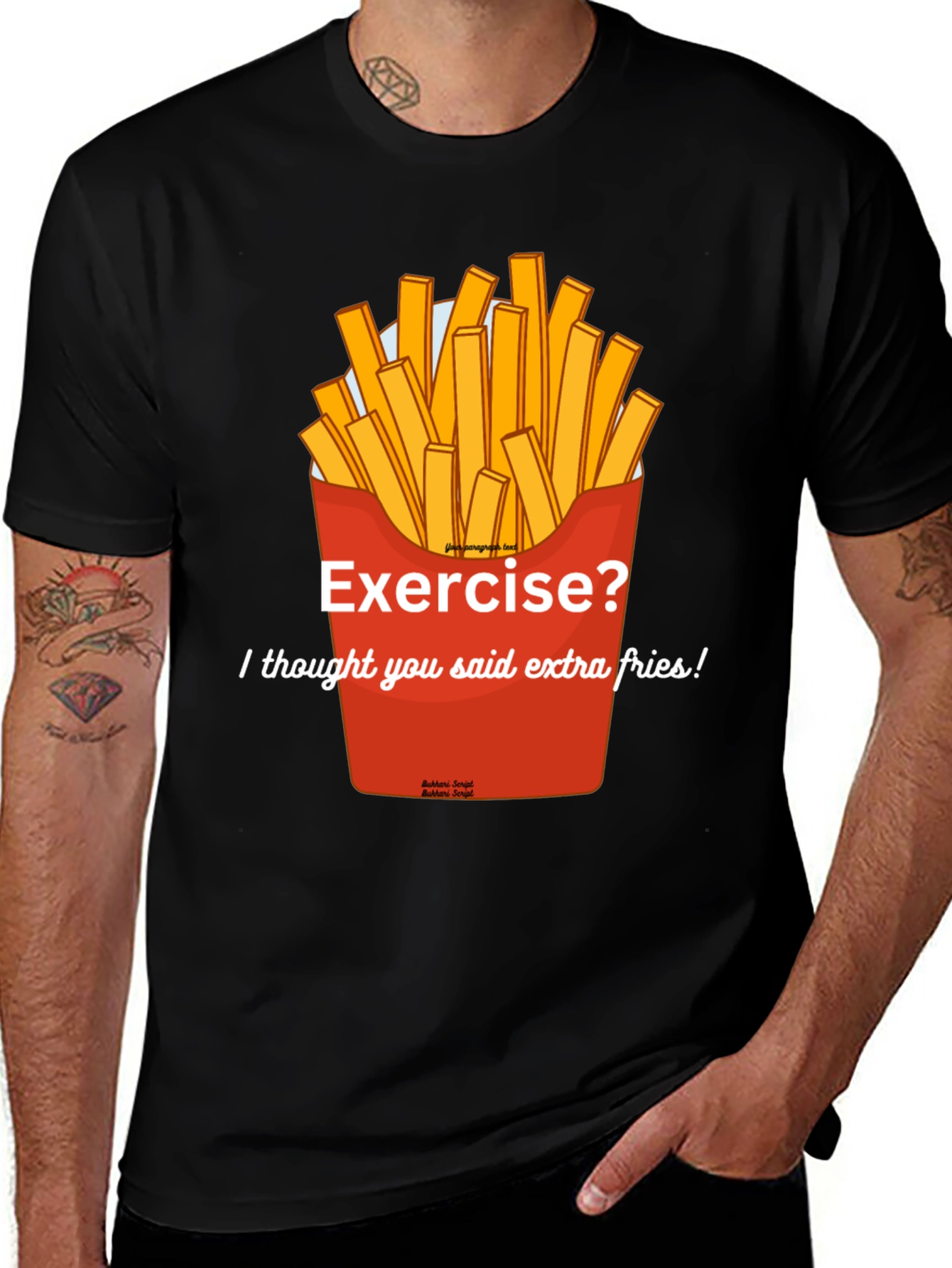 Extra Fries T-Shirt - Funny Foodie Tee