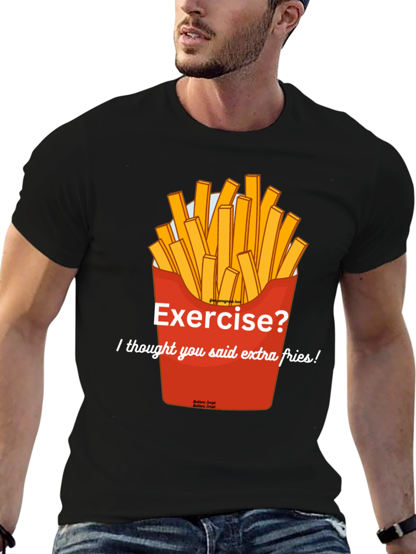 Extra Fries T-Shirt - Funny Foodie Tee