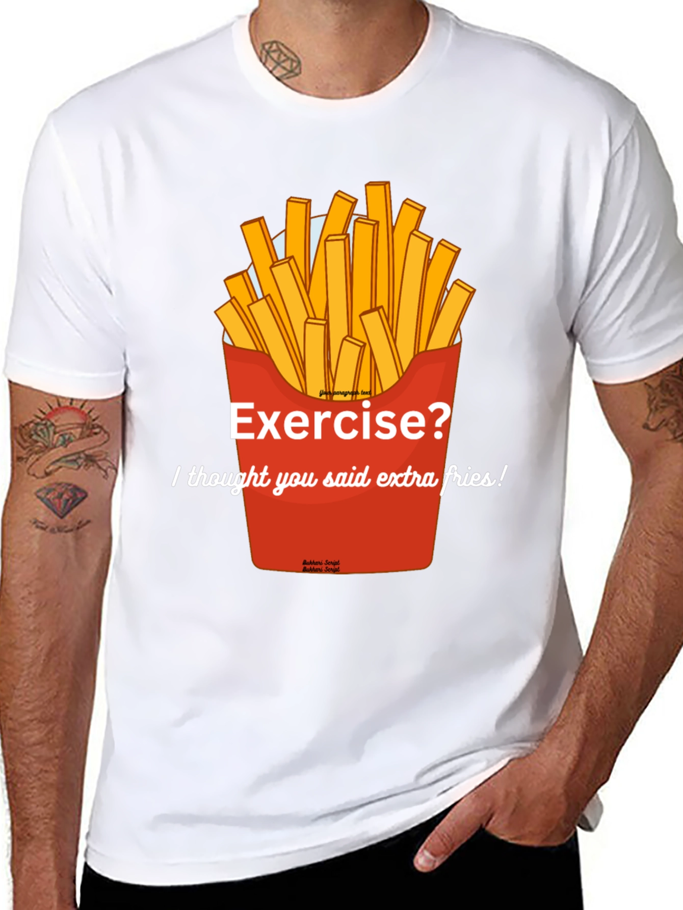 Extra Fries T-Shirt - Funny Foodie Tee