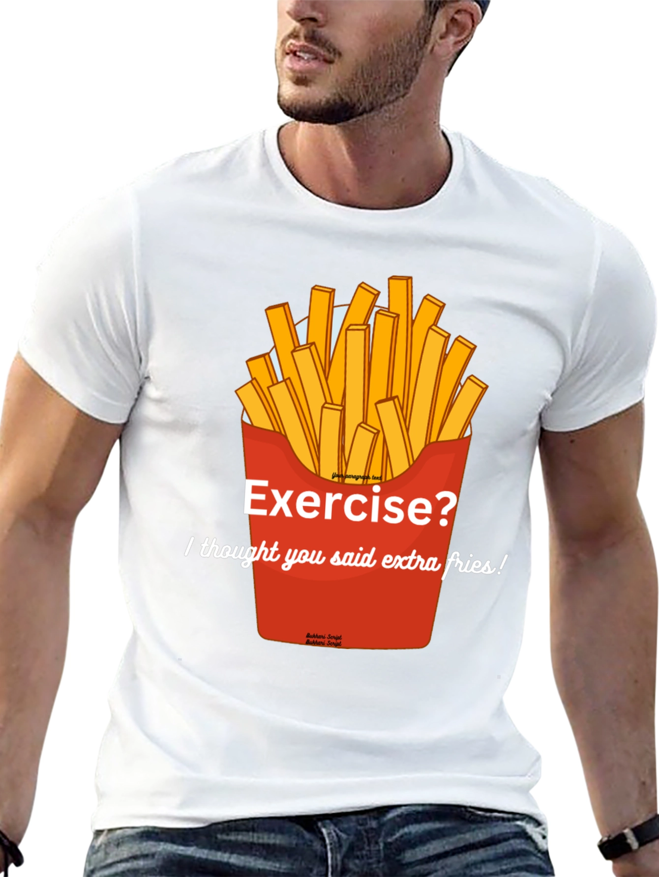 Extra Fries T-Shirt - Funny Foodie Tee