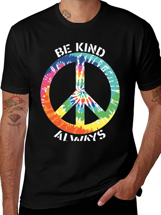 Be Kind Always Tie Dye Peace Sign T-Shirt