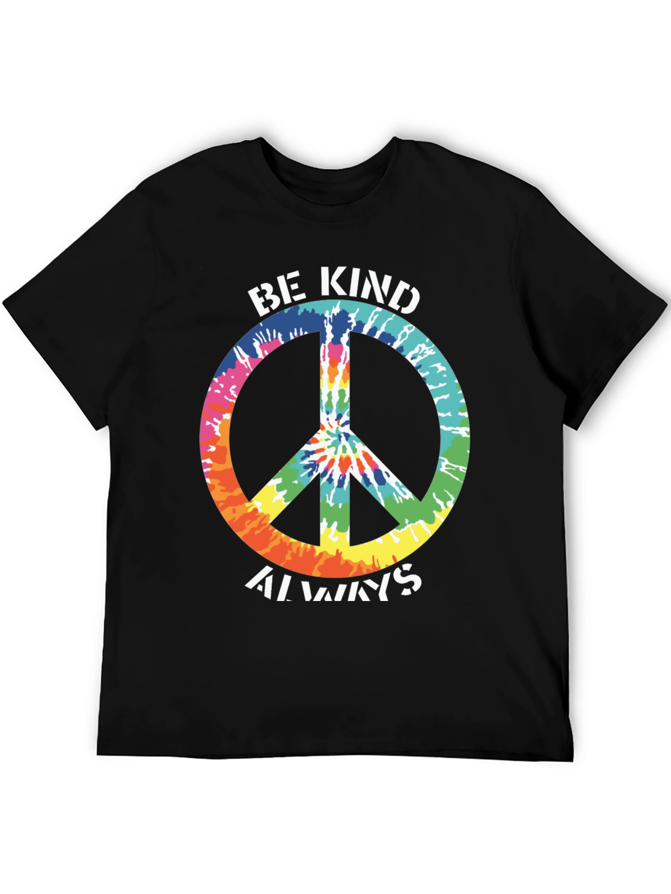 Be Kind Always Tie Dye Peace Sign T-Shirt