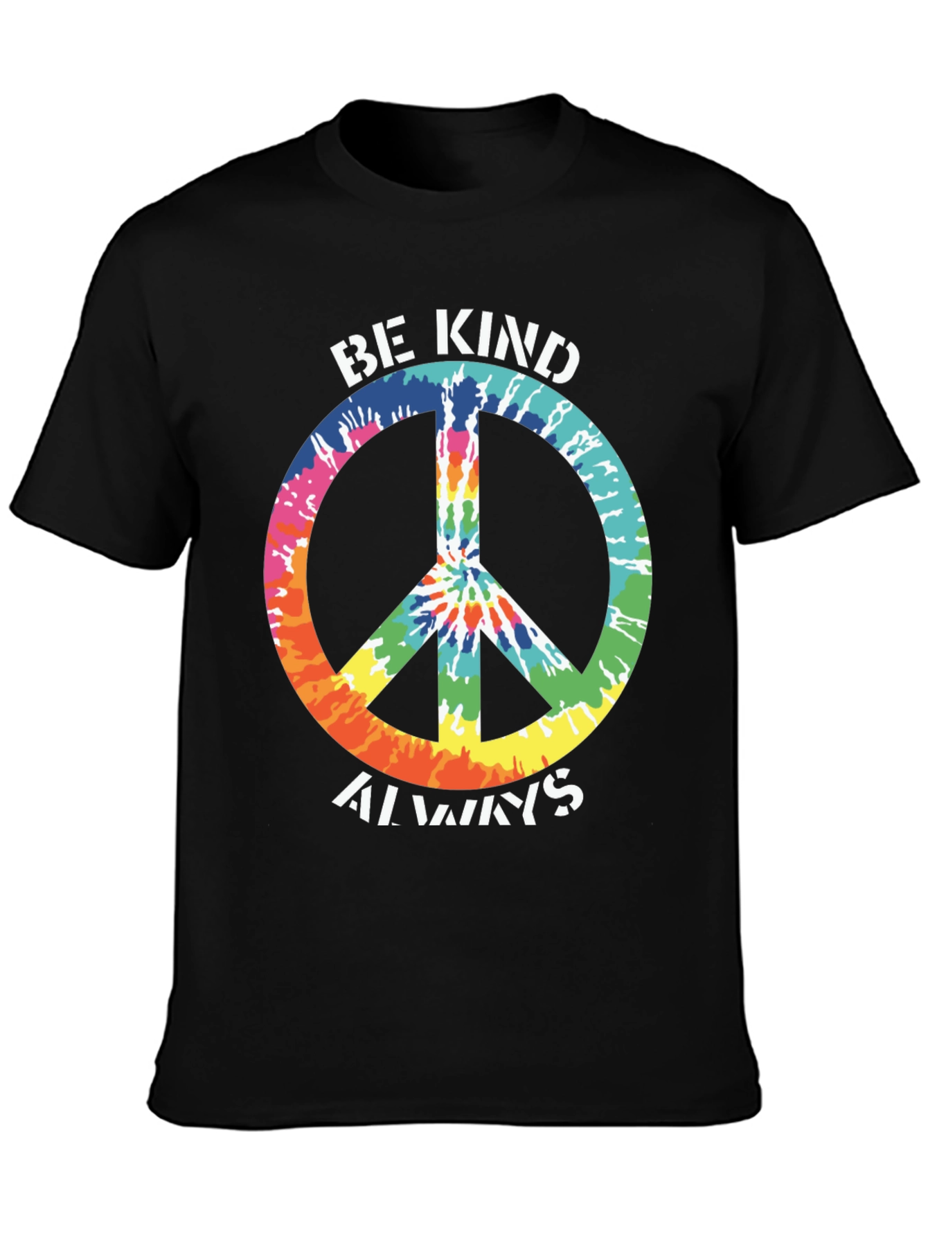 Be Kind Always Tie Dye Peace Sign T-Shirt