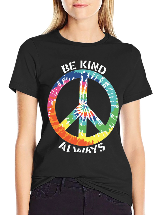 Be Kind Always Tie Dye Peace Sign T-Shirt