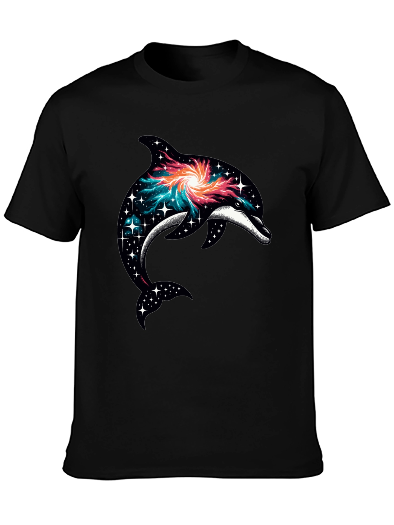 Galaxy Dolphin Graphic T-Shirt
