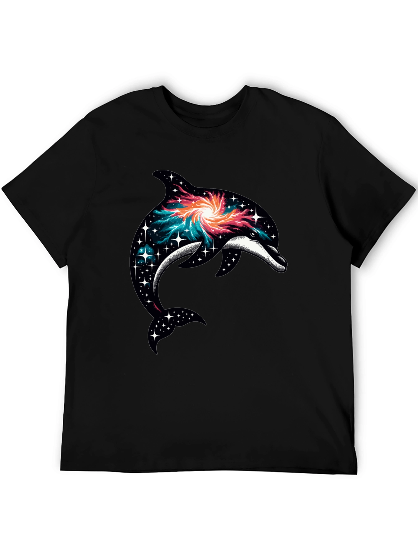 Galaxy Dolphin Graphic T-Shirt