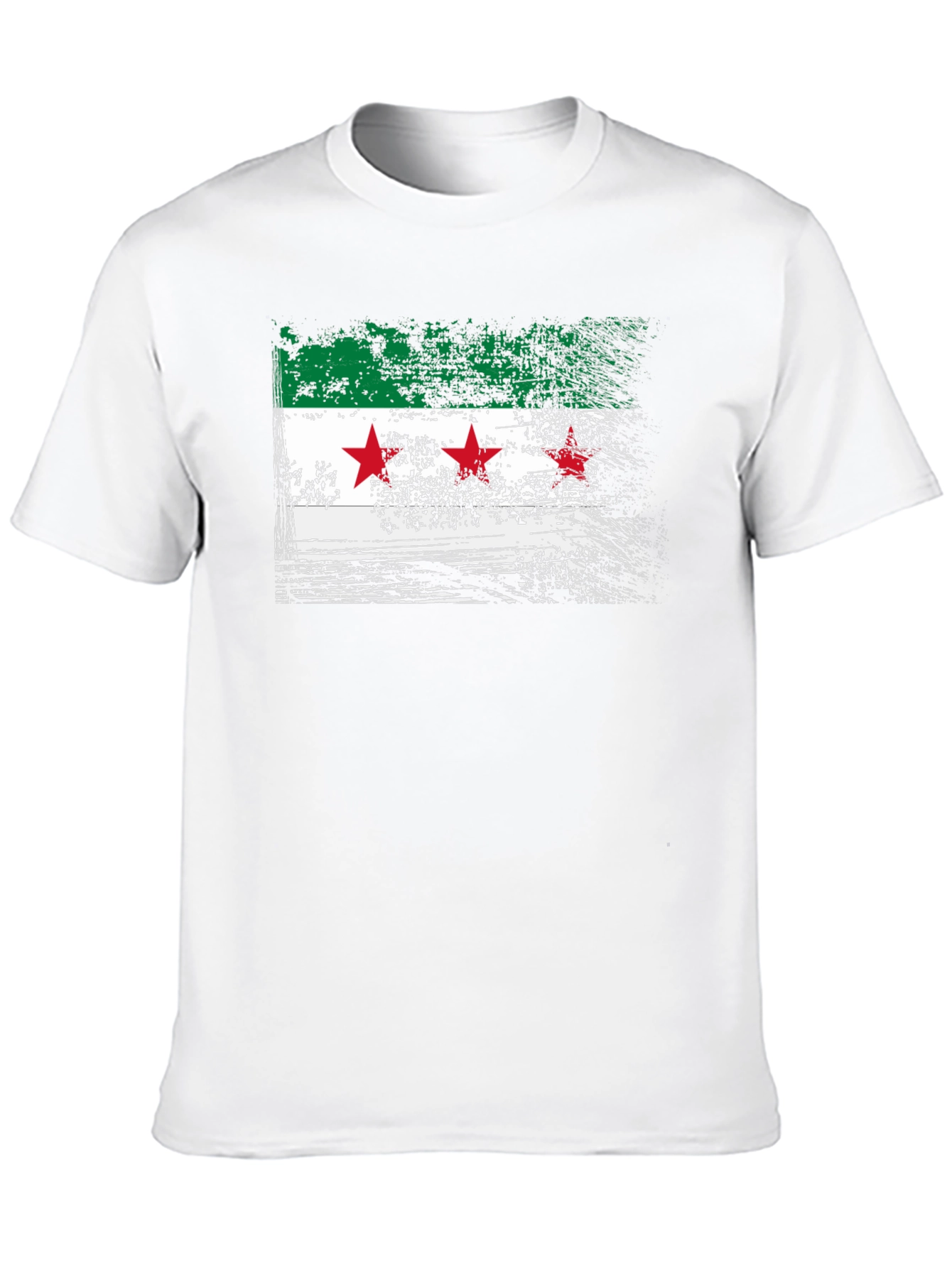Syria Flag Graphic T-Shirt - Distressed Design