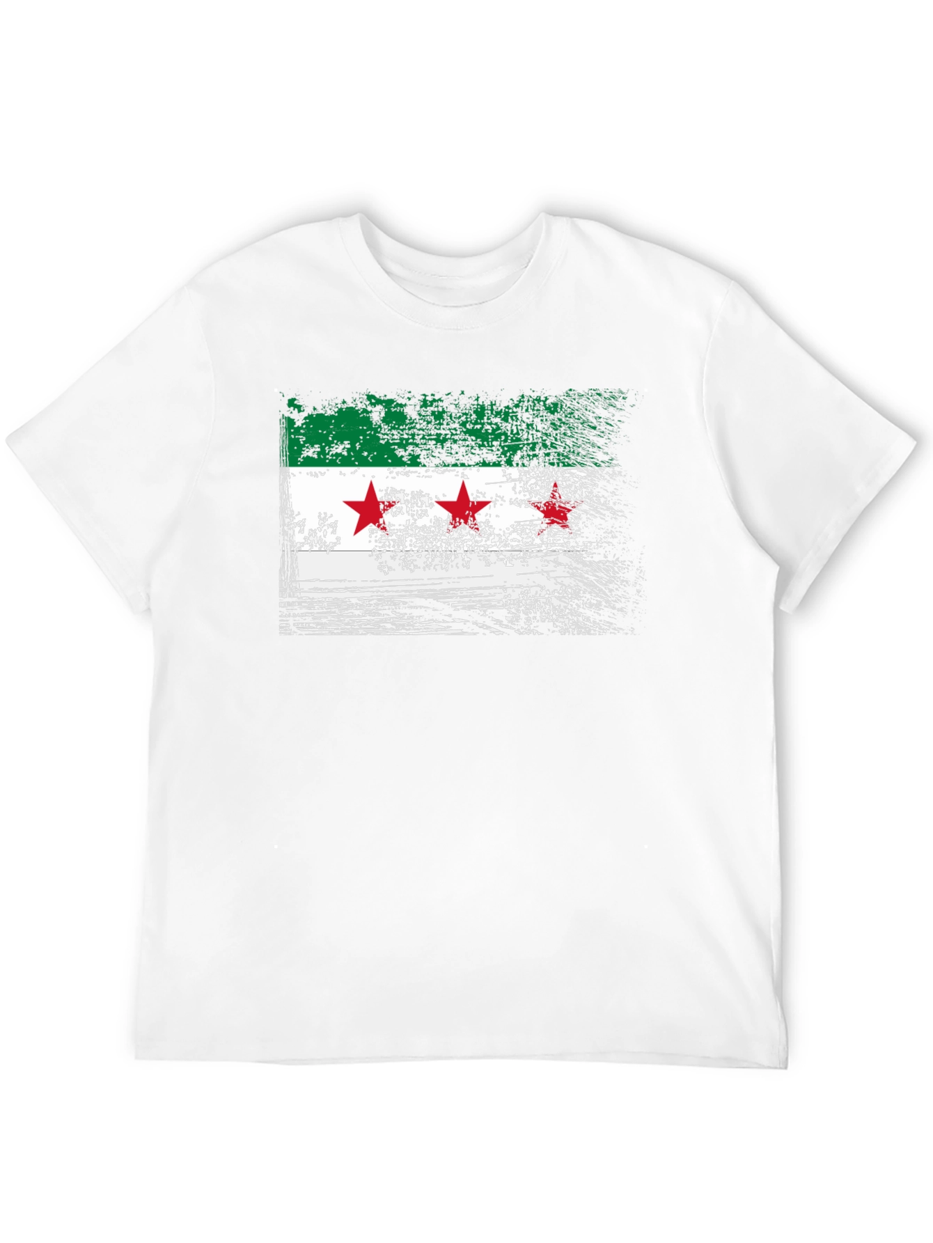 Syria Flag Graphic T-Shirt - Distressed Design