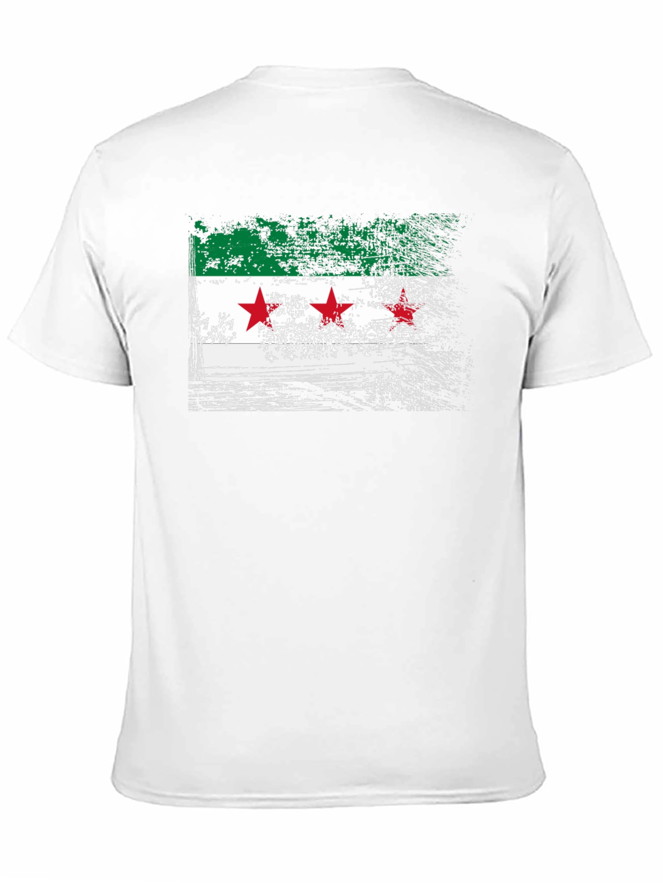 Syria Flag Graphic T-Shirt - Distressed Design