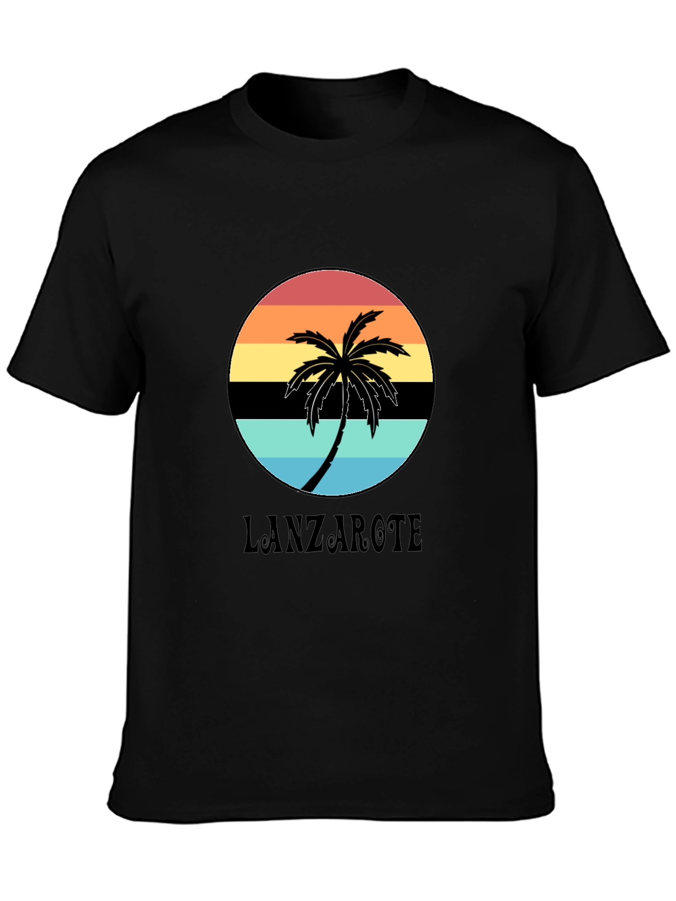 Lanzarote Palm Sunset Graphic Tee