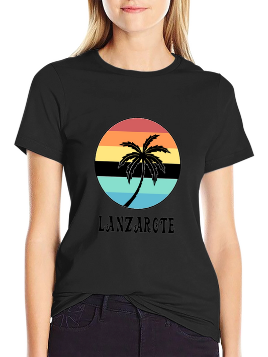 Lanzarote Palm Sunset Graphic Tee