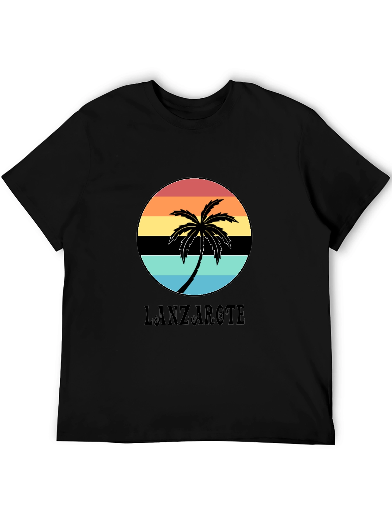 Lanzarote Palm Sunset Graphic Tee