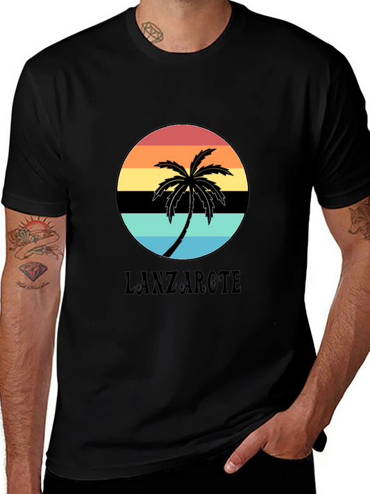 Lanzarote Palm Sunset Graphic Tee