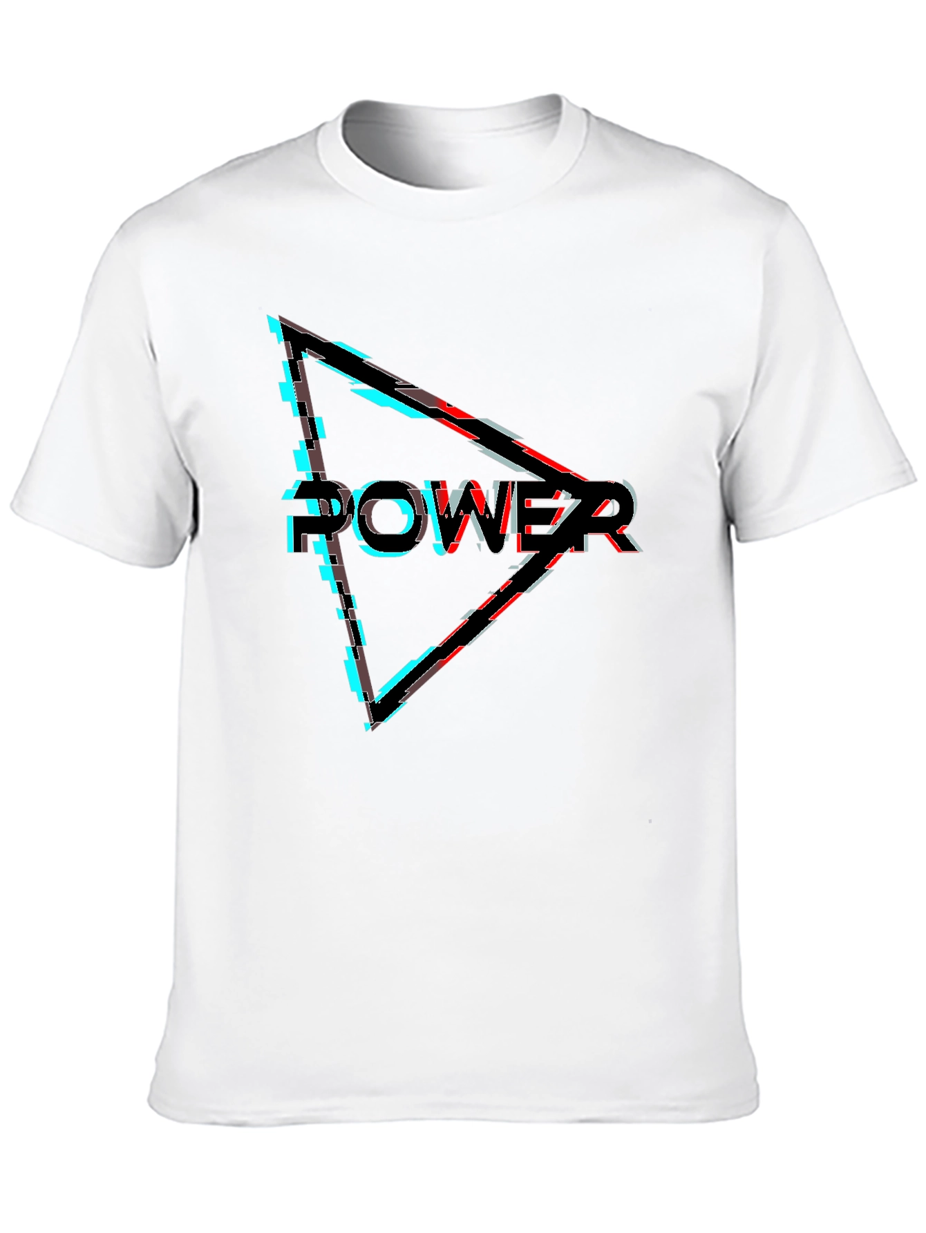 Power Glitch Triangle Black T-Shirt