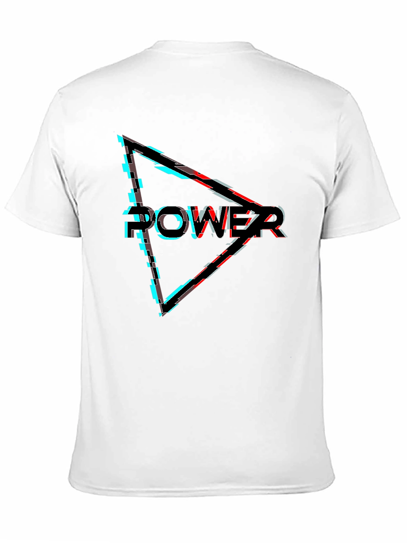 Power Glitch Triangle Black T-Shirt