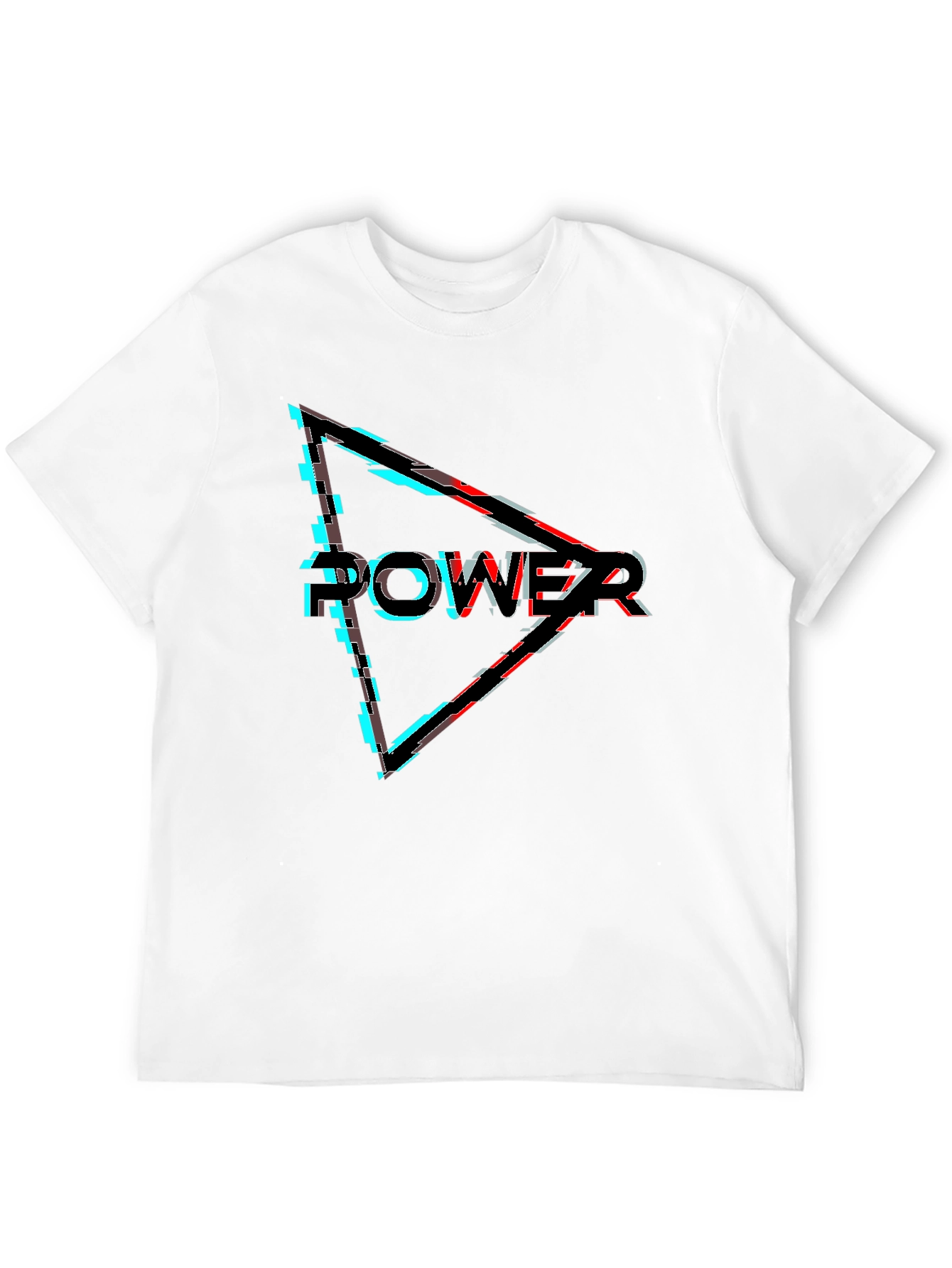 Power Glitch Triangle Black T-Shirt