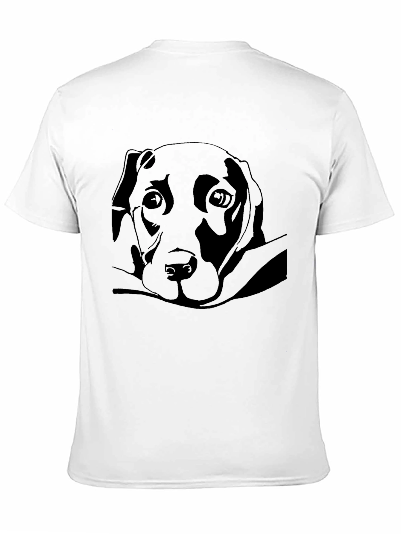 Labrador Silhouette Graphic Tee - Black Cotton Blend